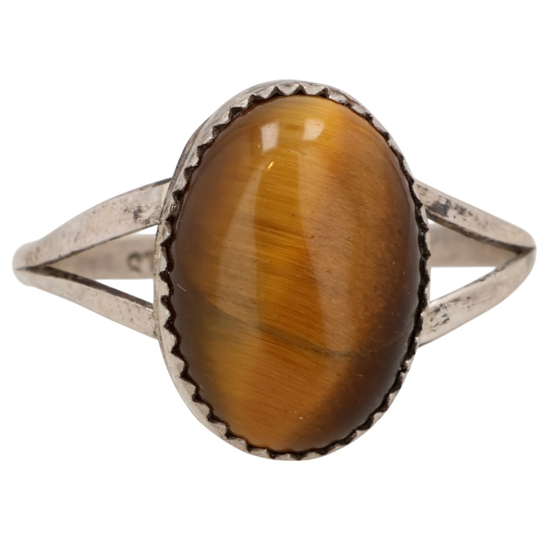 Harris Largo Navajo Sterling Tiger's Eye Ring Sz 9.25 (1 of 6)