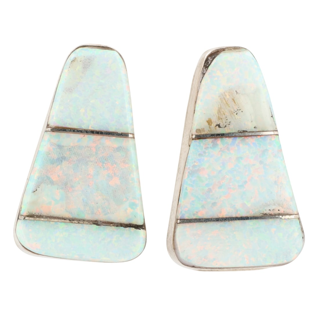 Avery Norton Navajo Sterling Opal Inlay Earrings (1 of 4)