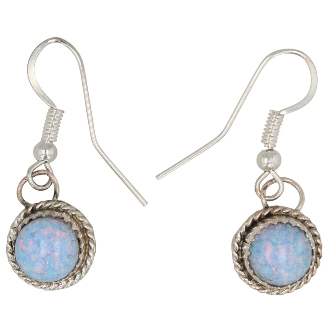 Esther White Navajo Sterling Opal Earrings (1 of 3)