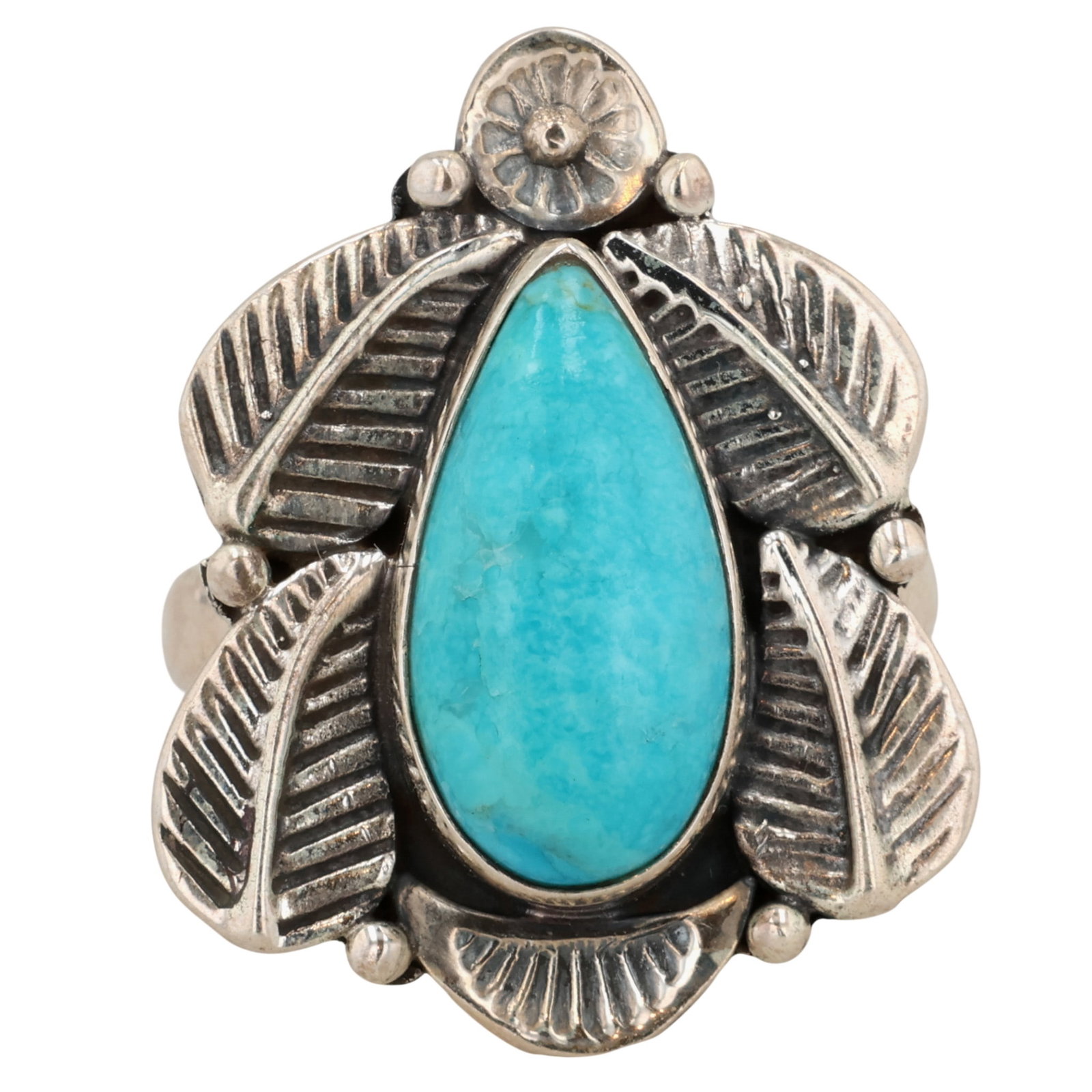 HaDa Collection Sterling Kingman Turquoise Ring Sz 6.75 (1 of 7)