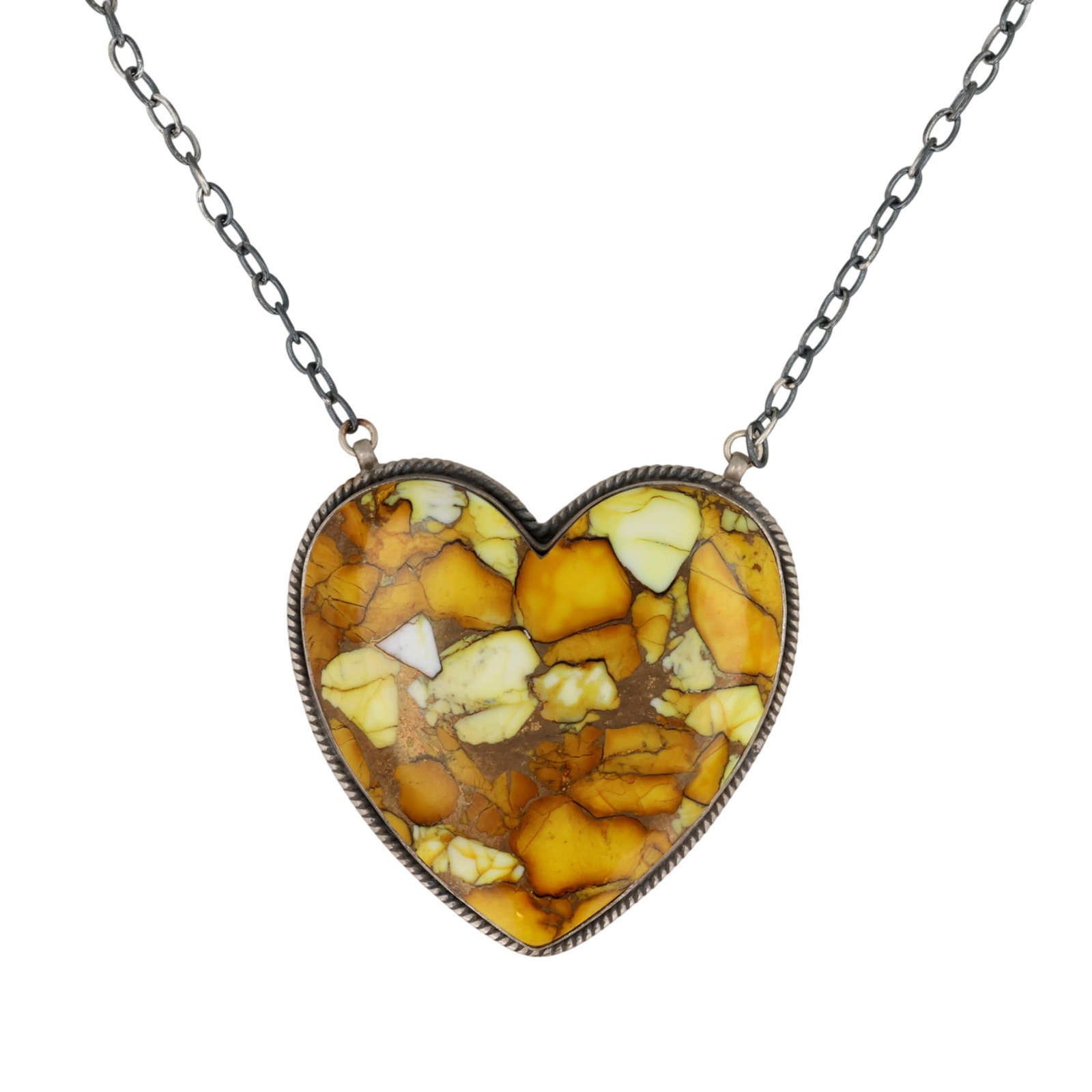 HaDa Collection Sterling Honey Dahlia Heart Necklace (1 of 6)