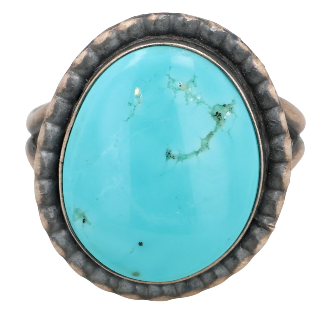 Eli Skeets Navajo Sterling Kingman Turquoise Ring Sz 7.75 (1 of 7)