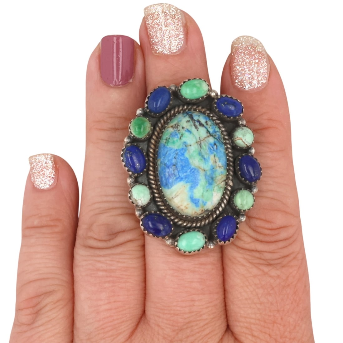 HaDa Collection Sterling Multi-Stone Adjustable Ring - 2
