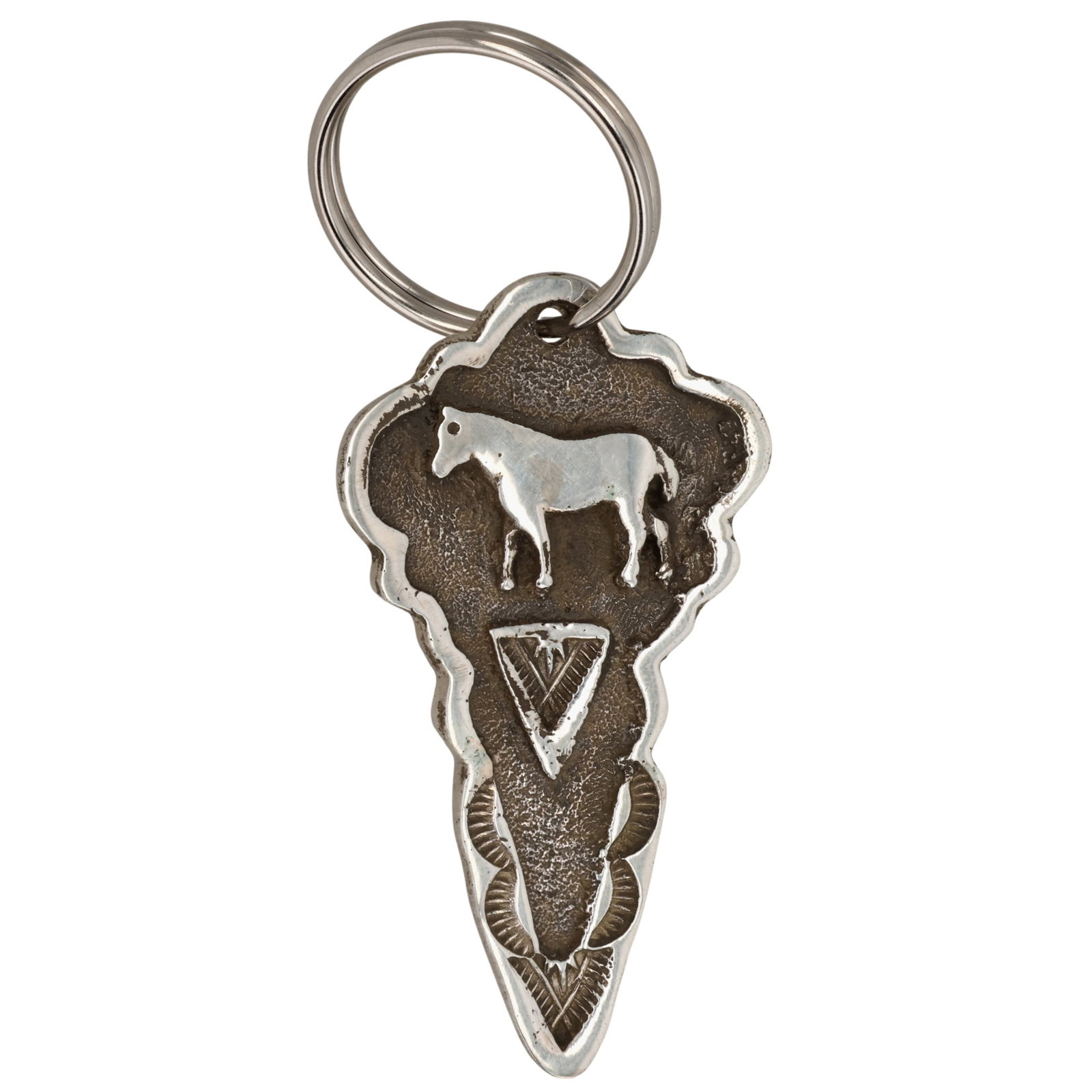 Emerson Kinsel Navajo Sterling Horse Keychain Ring (1 of 3)