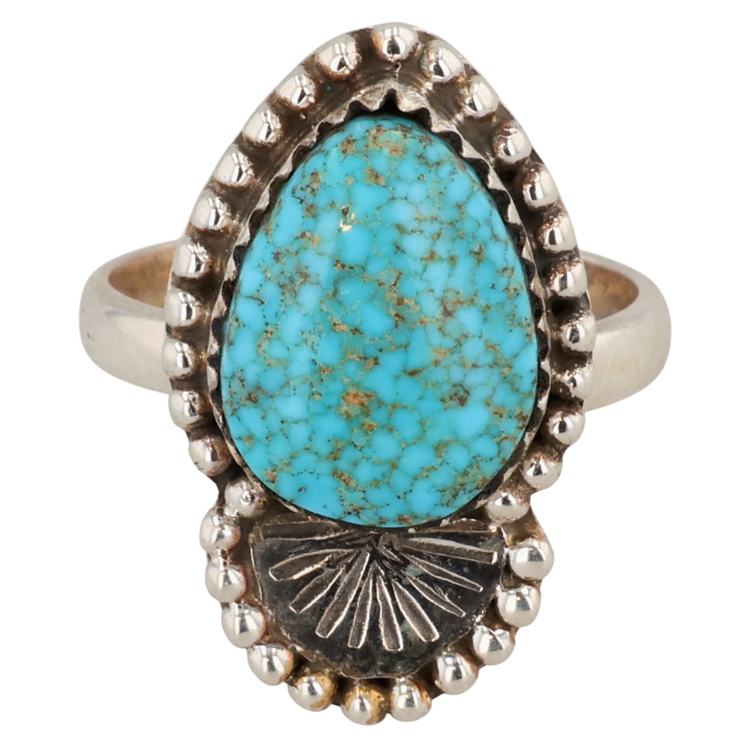 HaDa Collection Sterling Turquoise Ring Sz 6.5: HaDa Collection Sterling Turquoise Ring Sz 6.5 / 5.5g