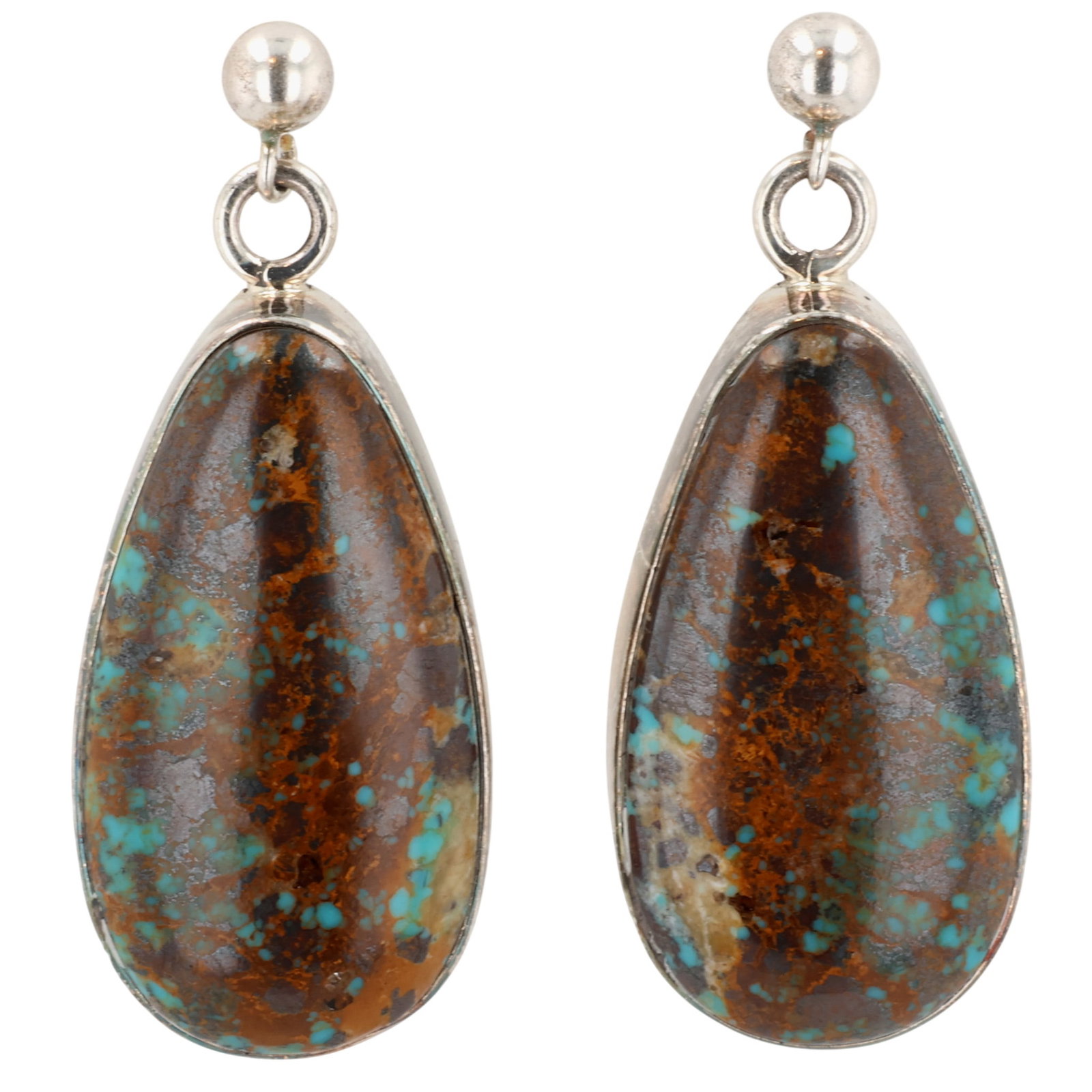 Janice Largo Navajo Sterling Kingman Turquoise Earrings (1 of 4)