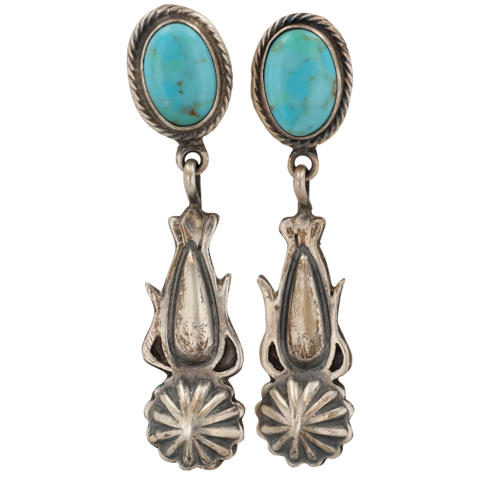 Running Bear Sterling Turquoise Dangle Earrings (1 of 4)