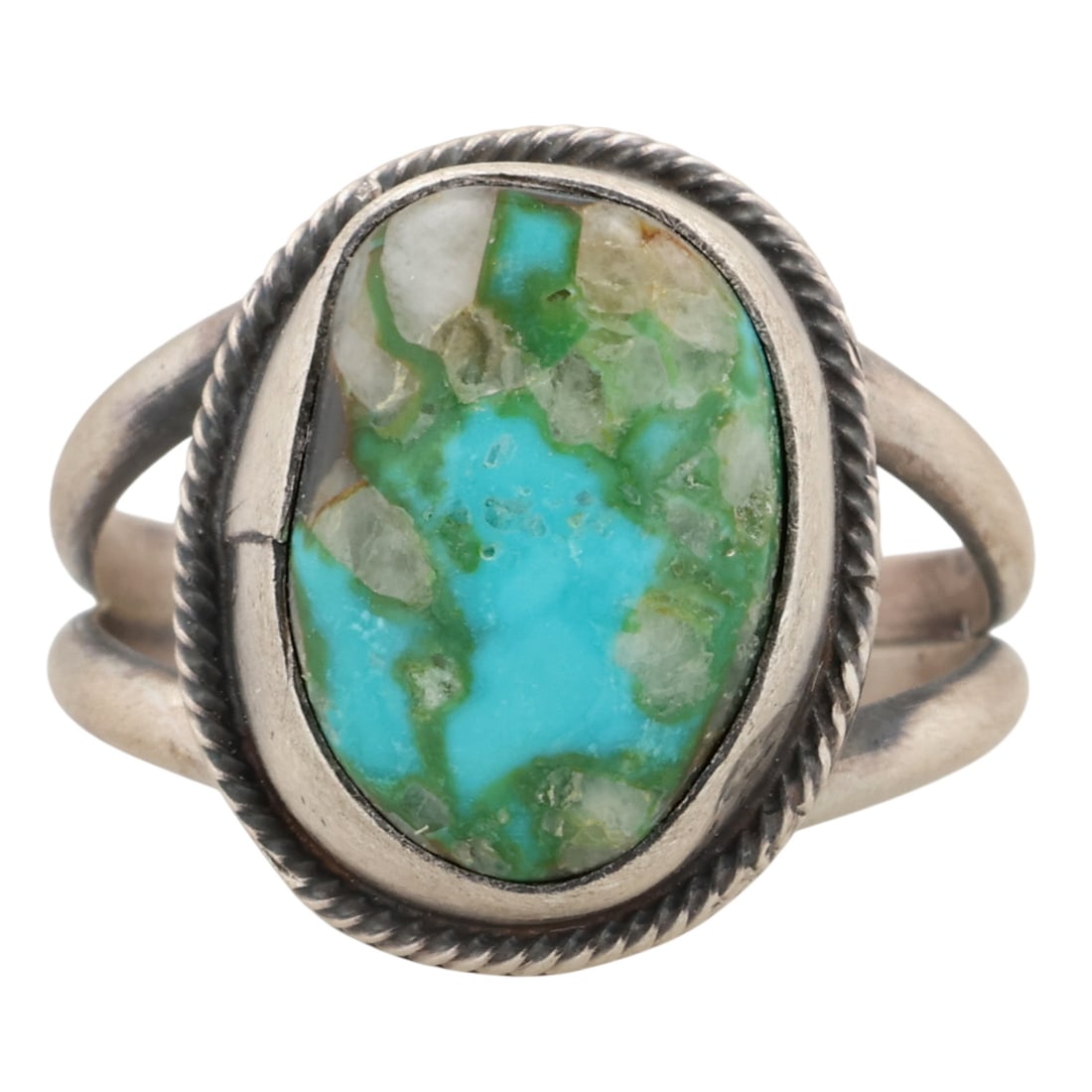 Timothy Yazzie Navajo Sterling Sonoran Gold Turquoise Ring Sz 7.75 (1 of 6)