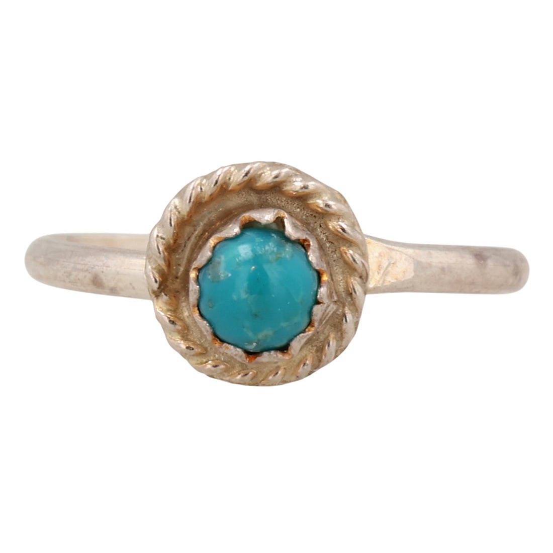 Esther White Navajo Sterling Turquoise Ring Sz 4.25 (1 of 5)