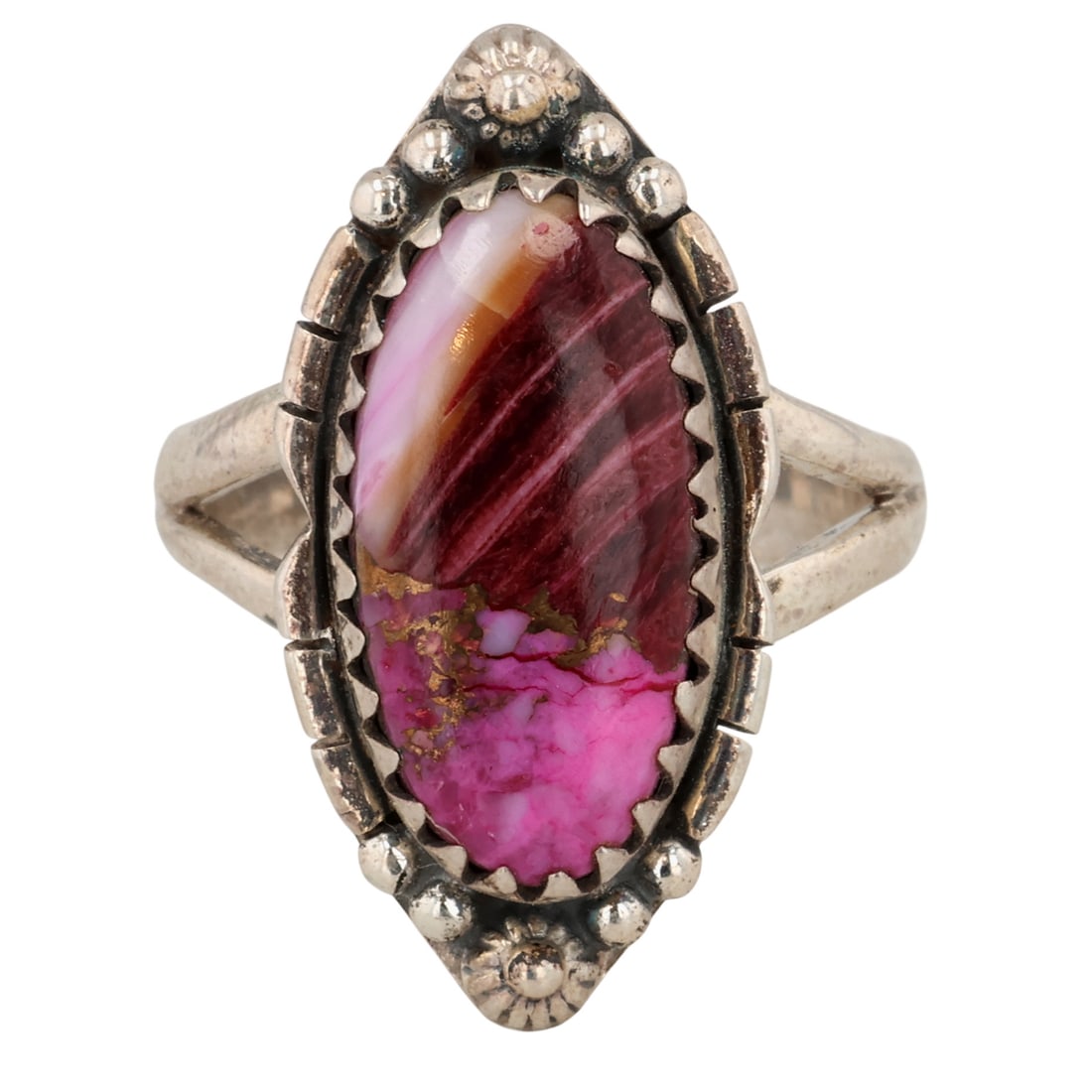 HaDa Collection Sterling Pink Dahlia Ring Sz 7.25: HaDa Collection Sterling Pink Dahlia Ring Sz 7.25 / 6g