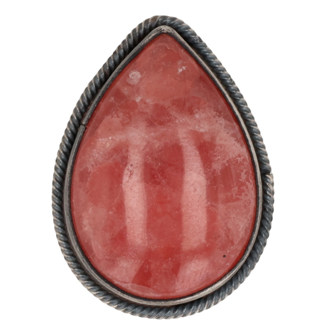 Scott Skeets Navajo Sterling Rhodochrosite Hair Tie (1 of 5)