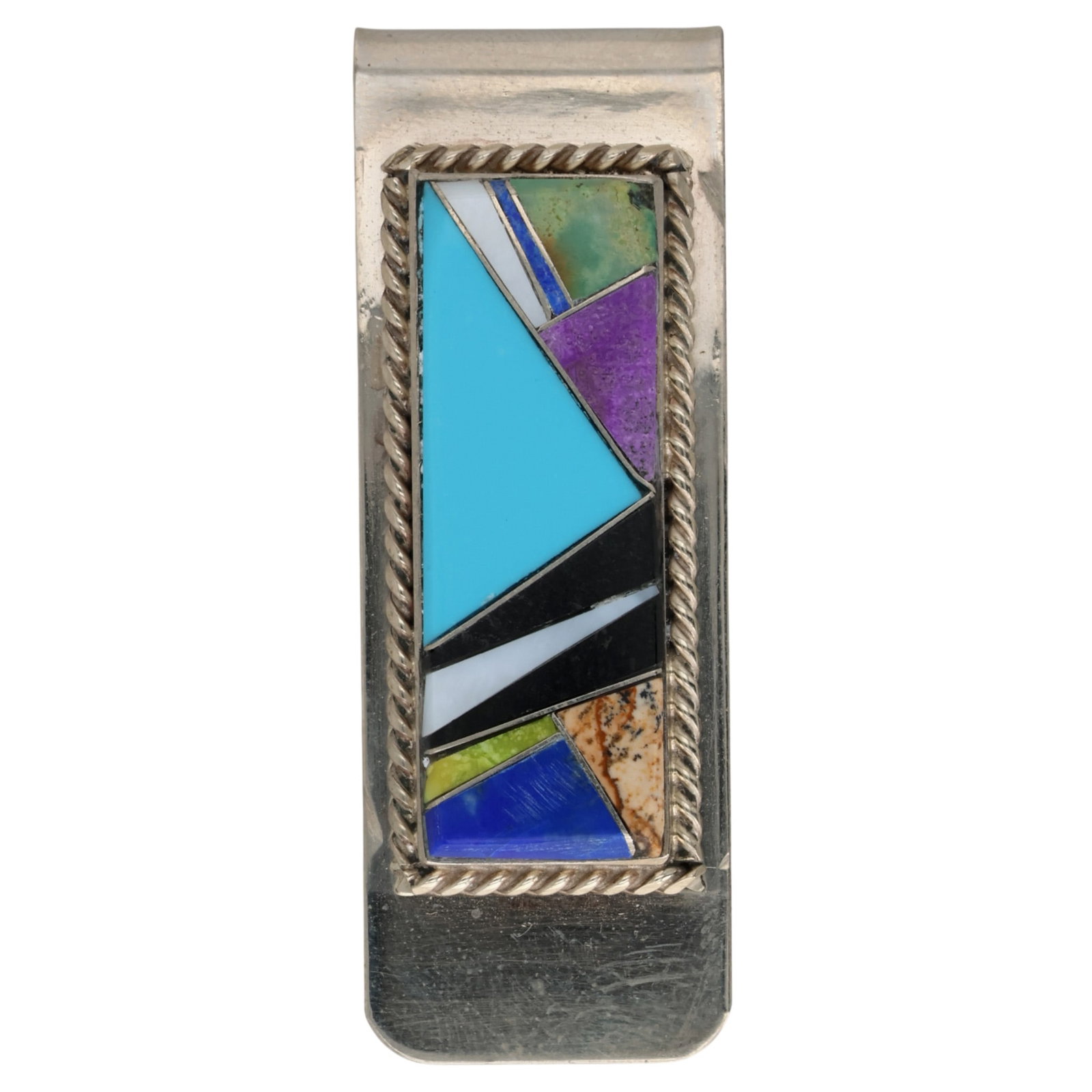 Arnold Yazzie Navajo Multi-Stone Money Clip (1 of 4)