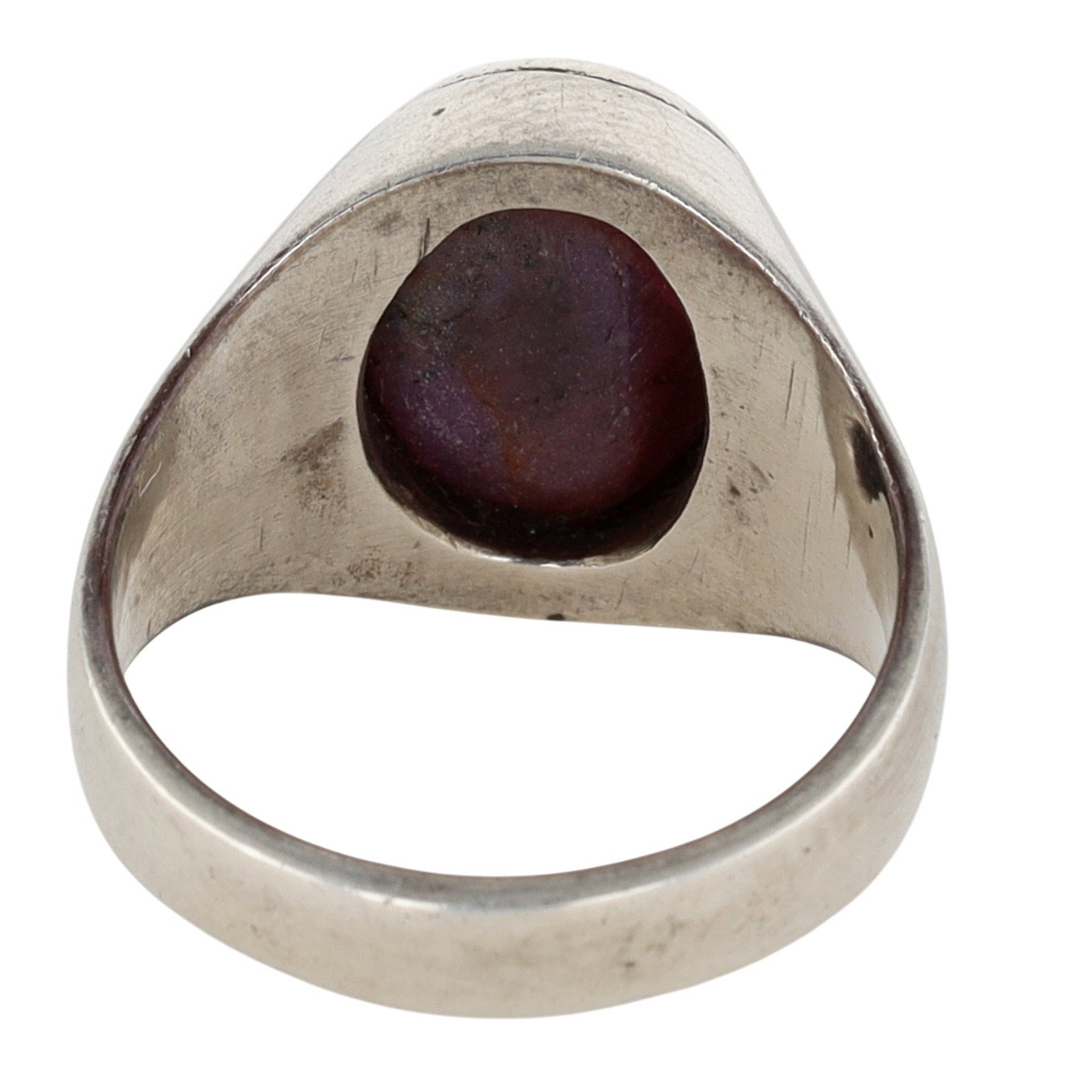 Sterling Silver Natural Star Ruby Oval Ring Size 8.5 - 2
