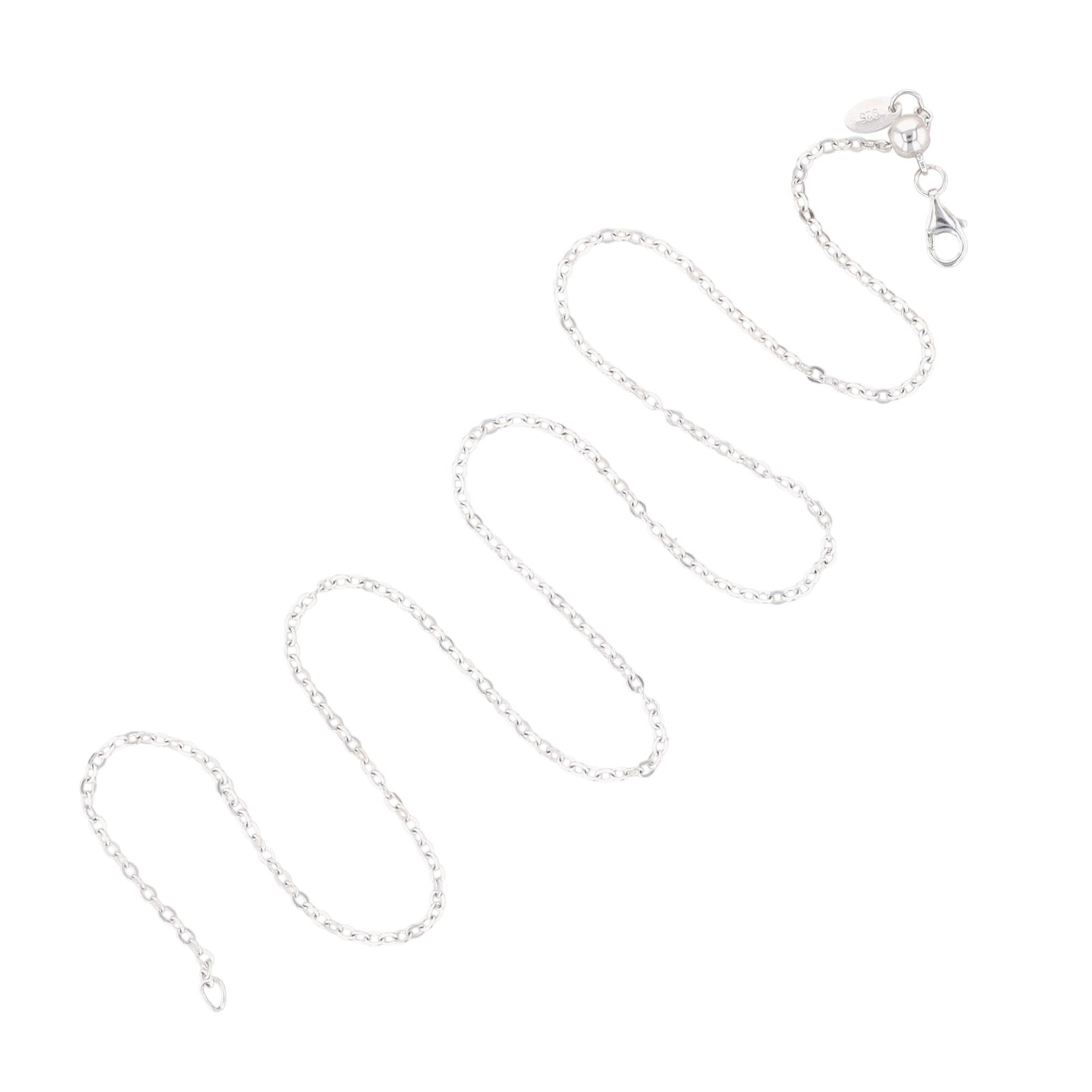 Angara Sterling Silver Cable Chain Necklace: Angara Sterling Silver 2mm Cable Chain Necklace. 18in Length. Signed Angara 925. 2.5g