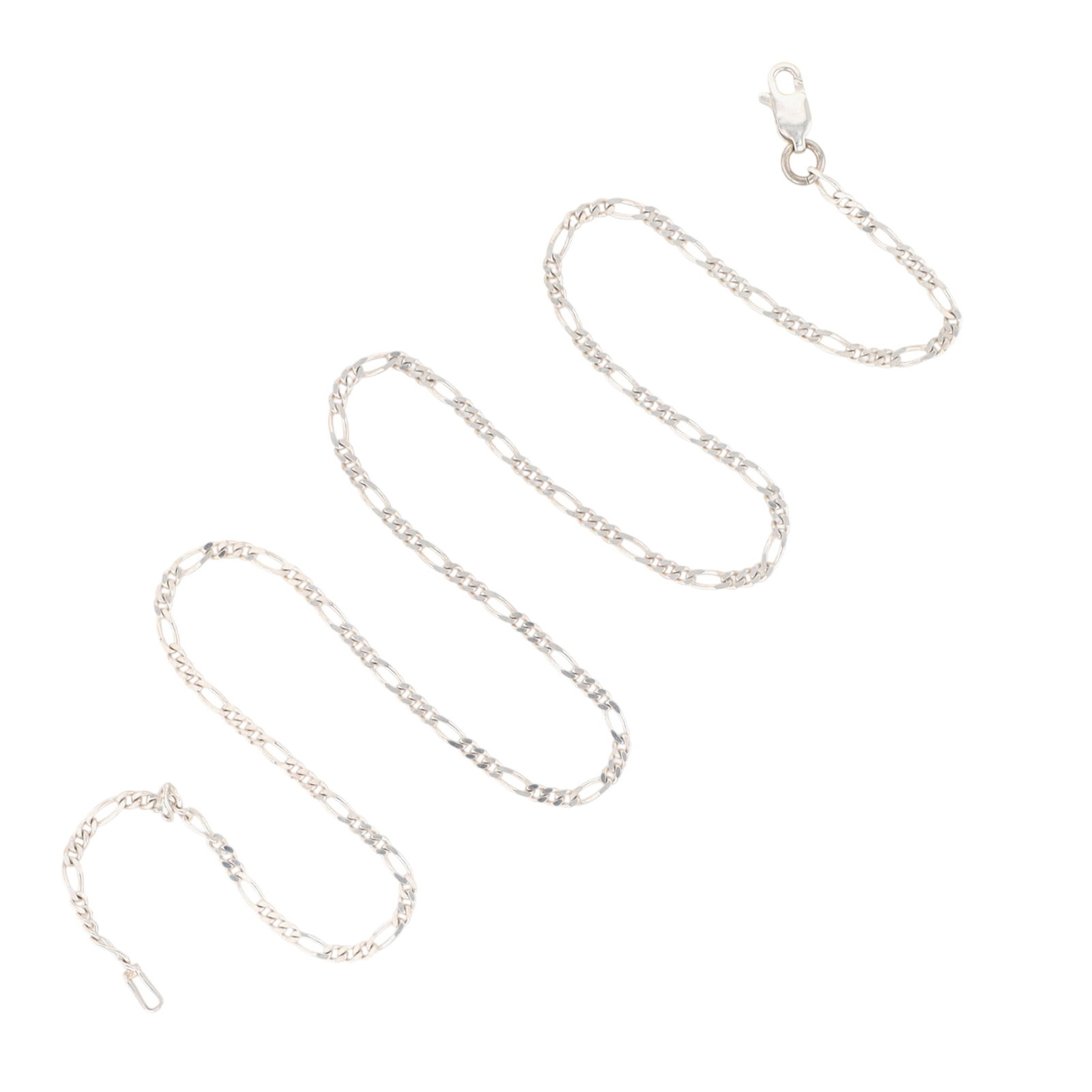 Sterling Silver Figaro Chain Necklace - 2