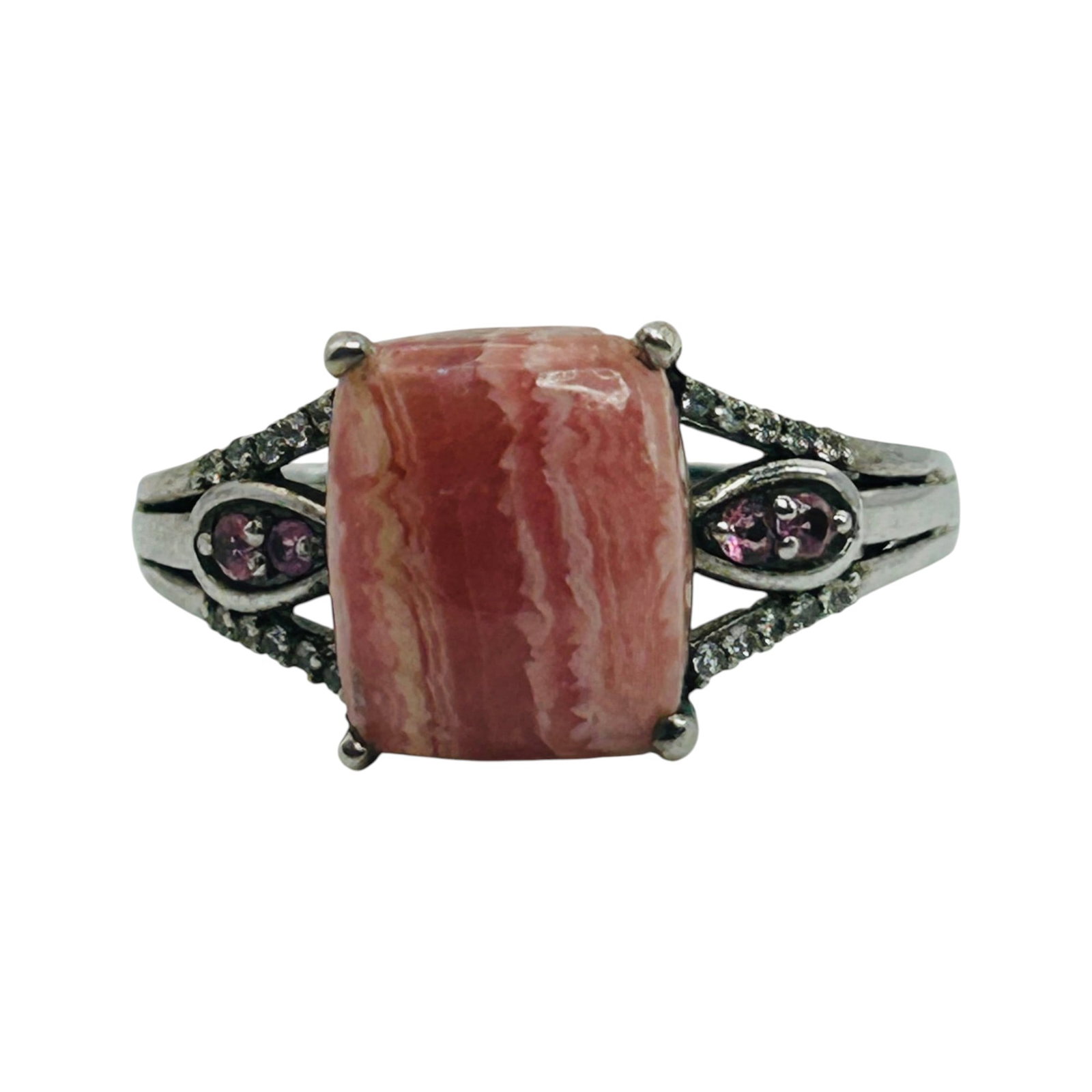 Sterling Rhodochrosite Ring Sz 11: Sterling rhodochrosite ring 4.9g Sz 11