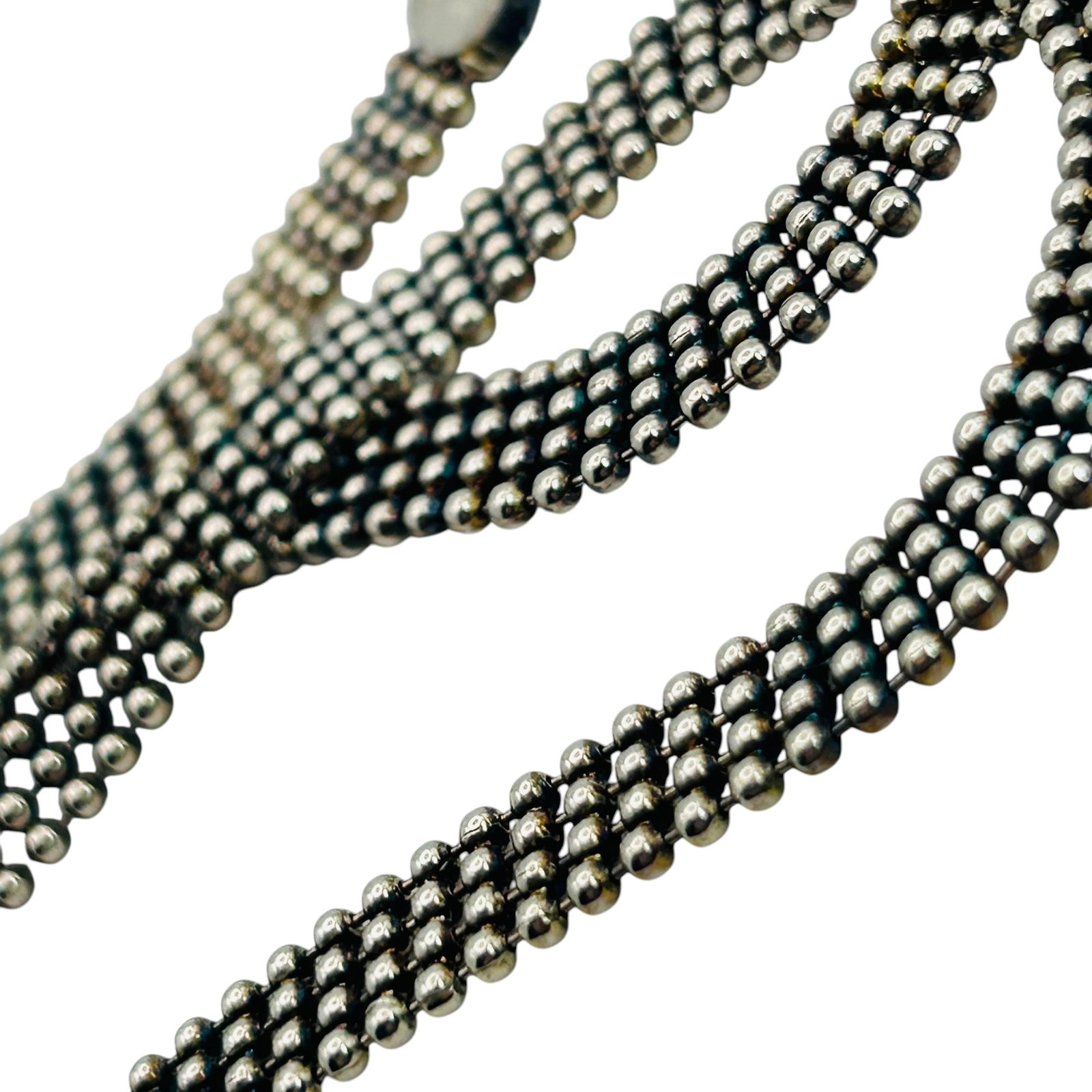Signed Italy Sterling Multi Bead Chain Necklace (1 of 5)