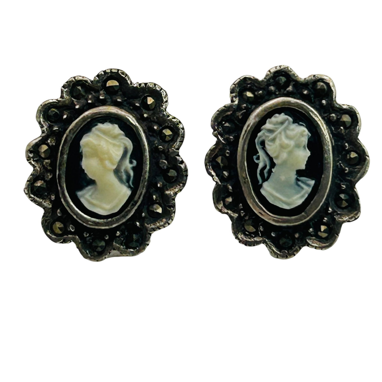 Sterling Cameo Earrings (1 of 4)