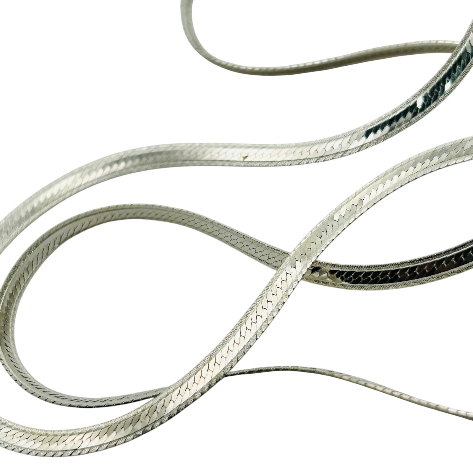 Milor Italy Sterling Flat Snake Chain Necklace: Milor Italy sterling flat snake chain necklace 8.2g | 11.5in