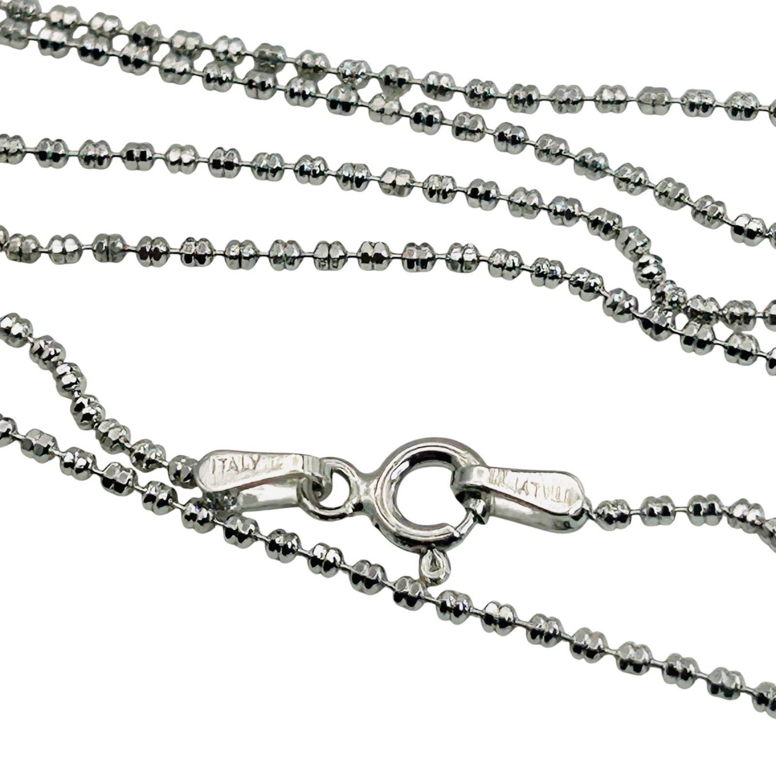 Italy Sterling Bead Chain Necklace: Italy sterling bead chain necklace 2.7g