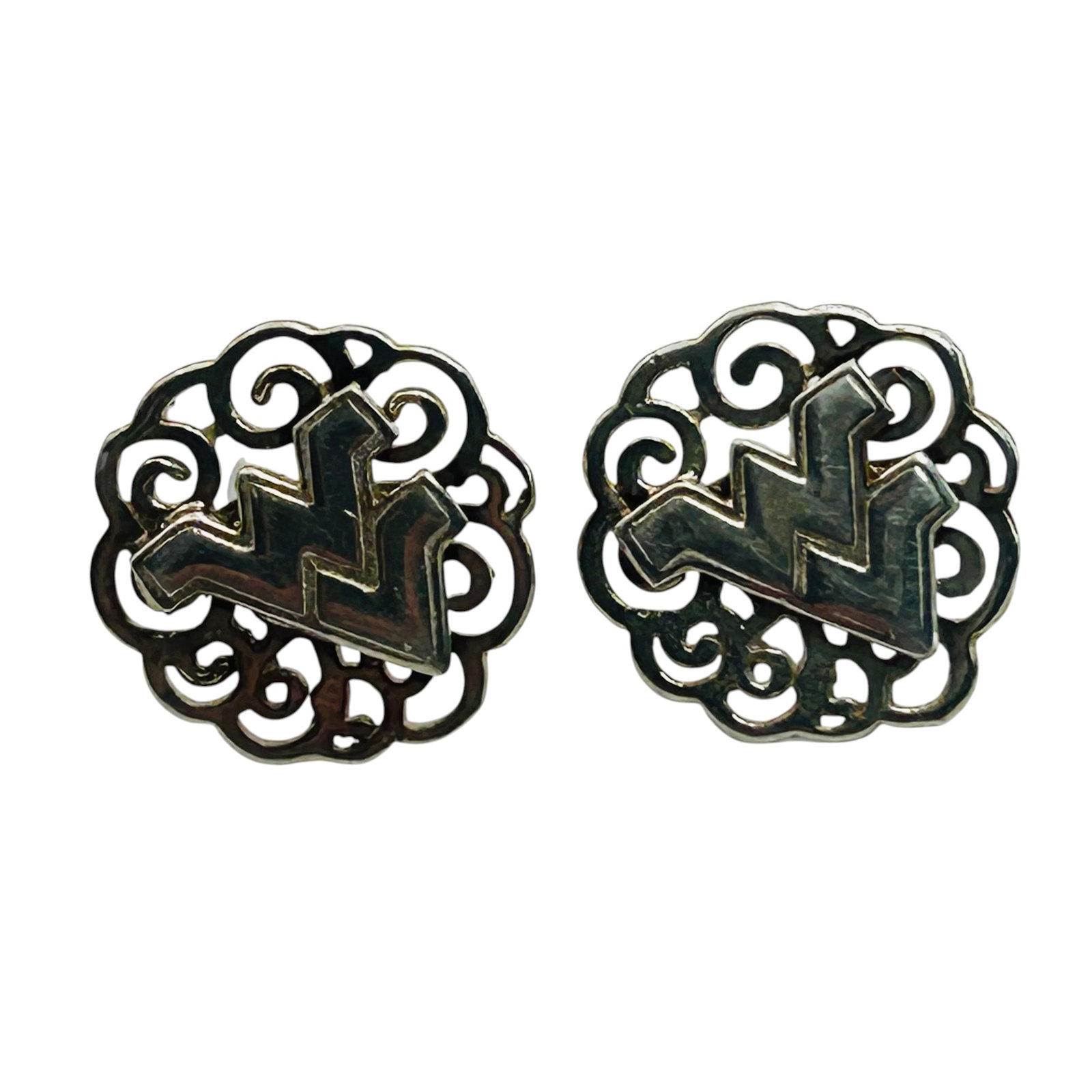Sterling West Virginia University Earrings (1 of 4)