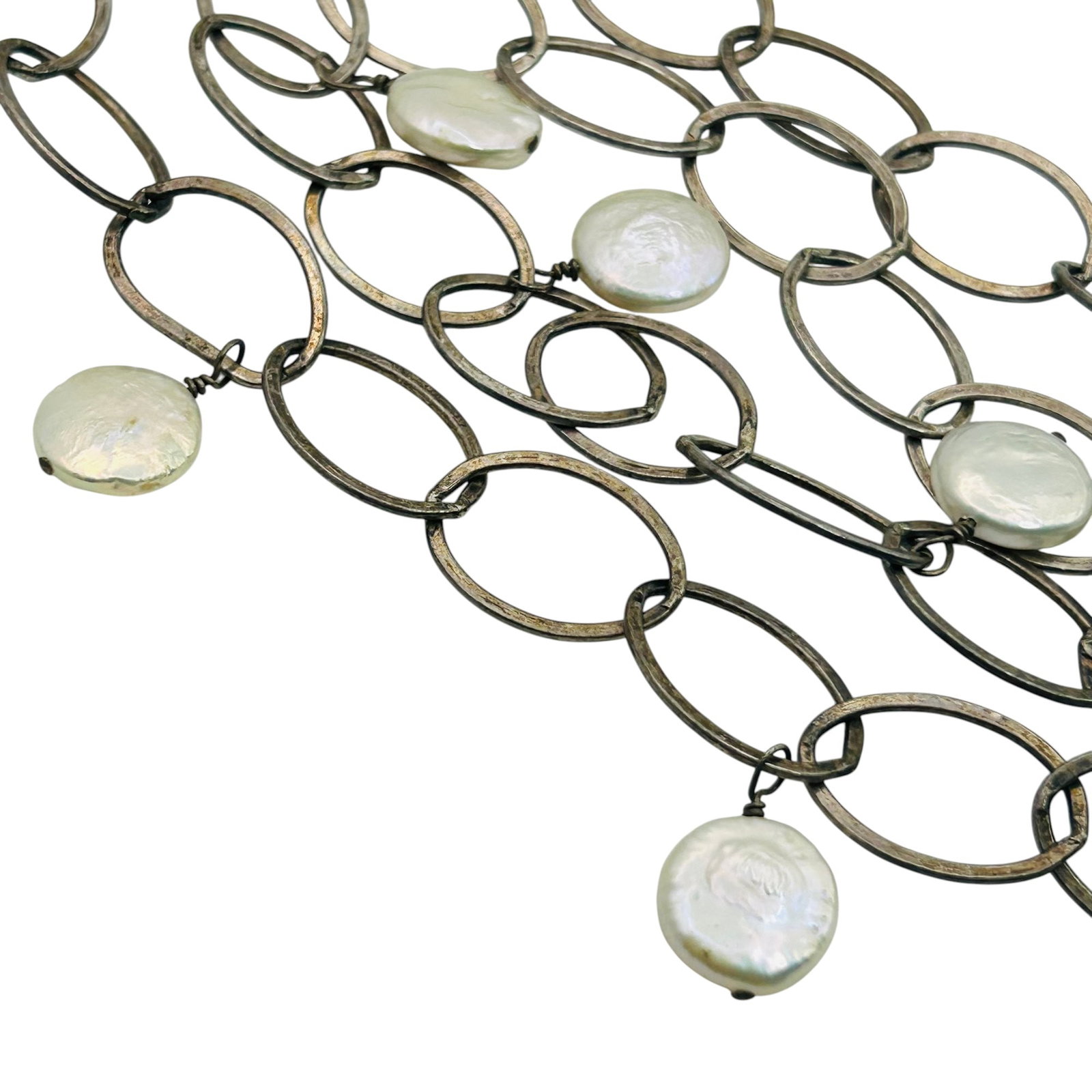 Sterling Pearl Toggle Clasp Necklace (1 of 5)