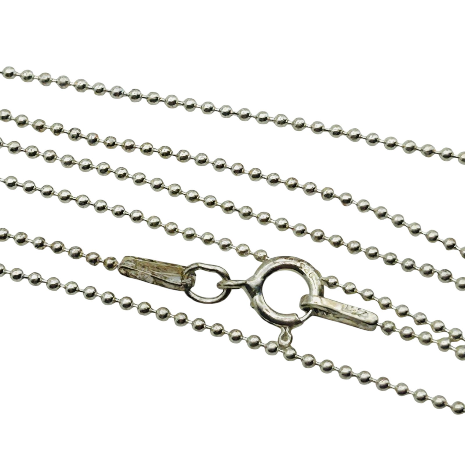 Signed MSC Sterling Bead Chain Necklace: Signed Sterling bead chain necklace 1.4g