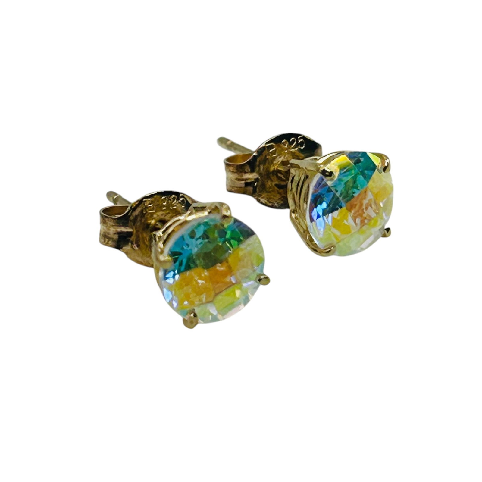 14k Topaz Sterling Back Earrings (1 of 4)