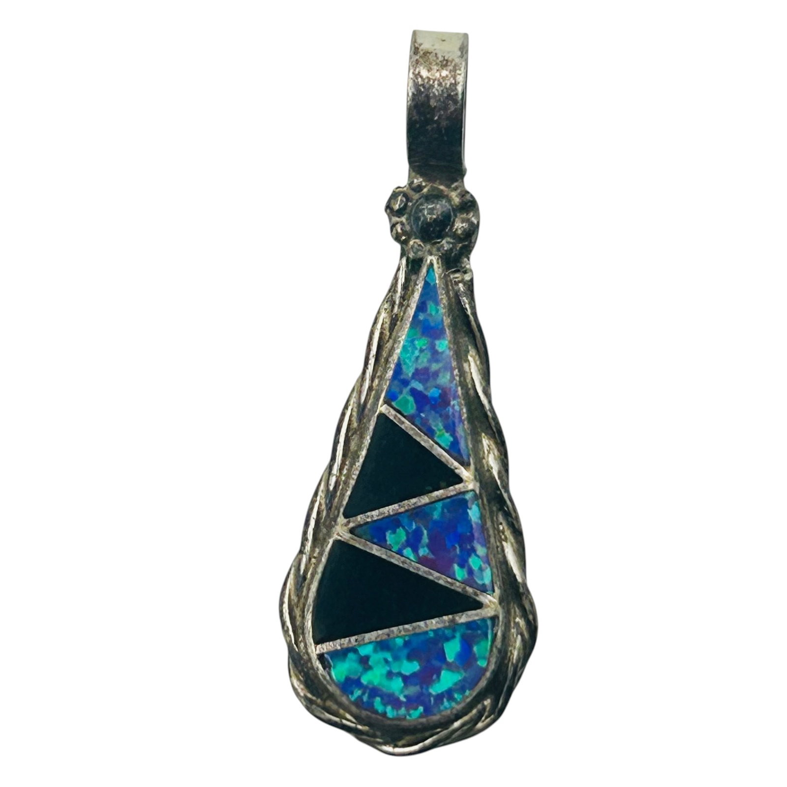 Southwest Sterling Onyx Opal Pendant: Southwest sterling onyx opal pendant 1.8g