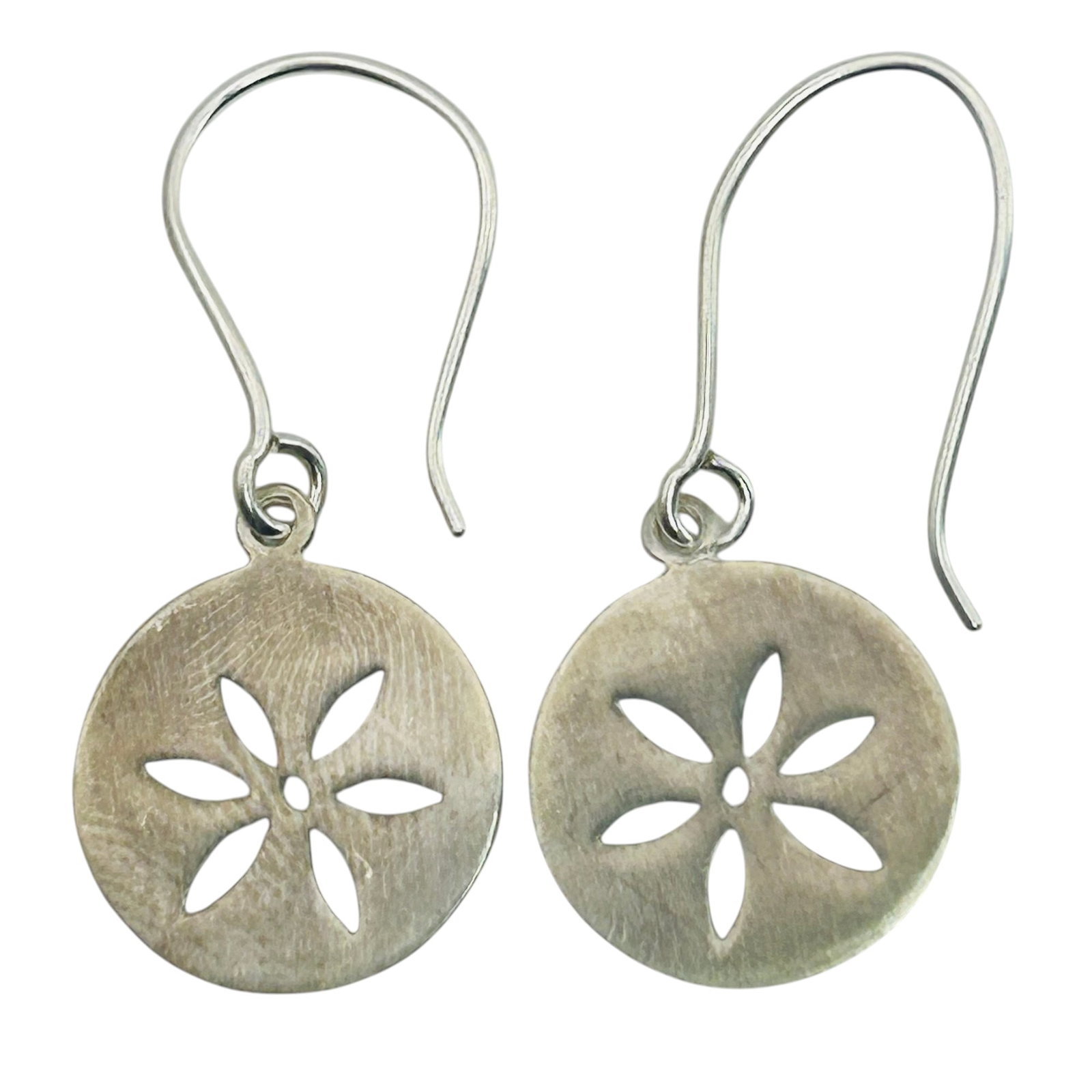 Signed TASMI Sterling Sand Dollar Earrings (1 of 5)