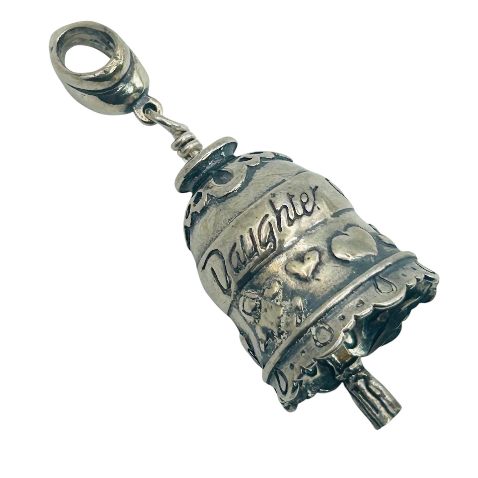 Signed Sterling Daughter Bell Pendant (1 of 4)