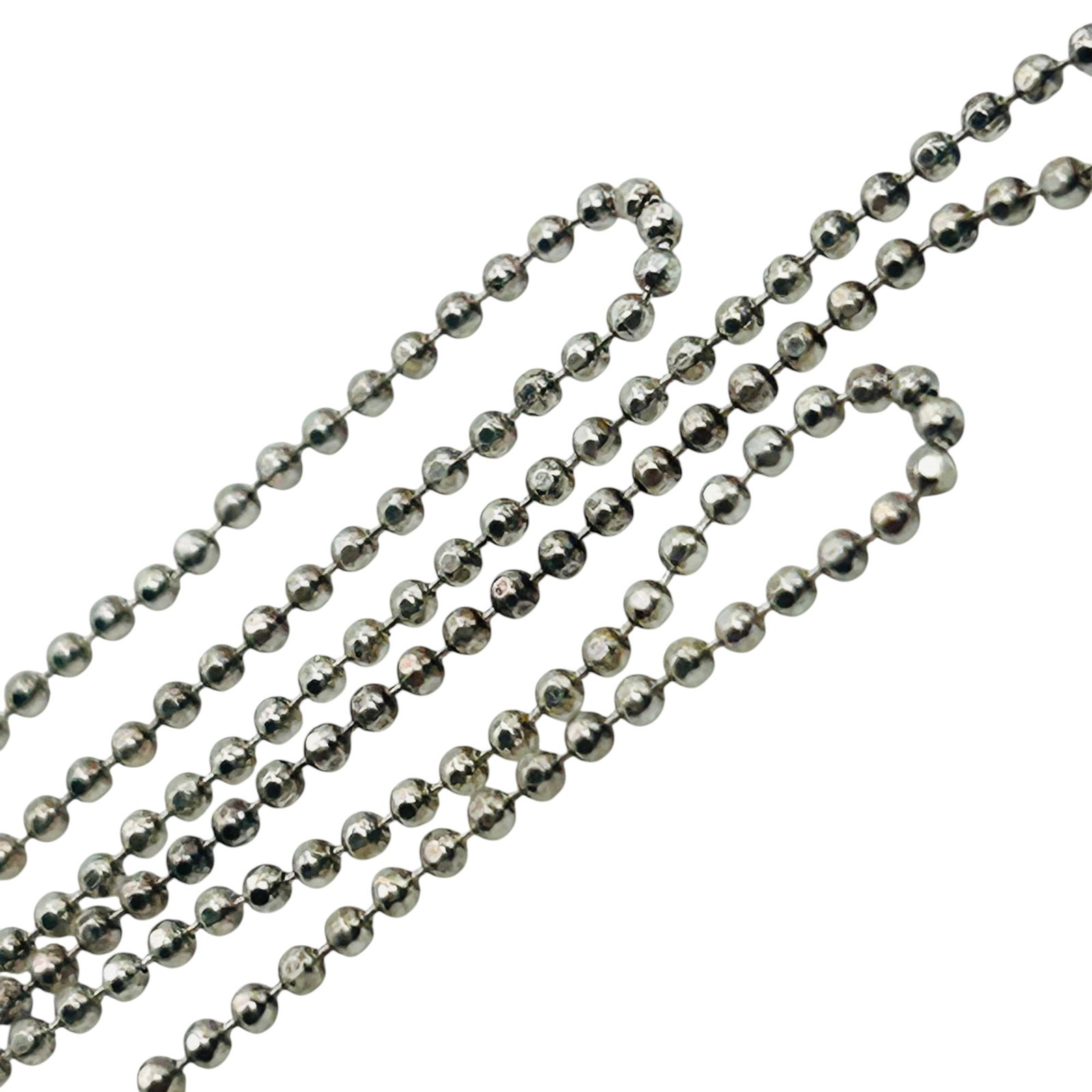Dyadema Italy Sterling Bead Chain Necklace: Dyadema Italy sterling bead chain necklace 2.4g