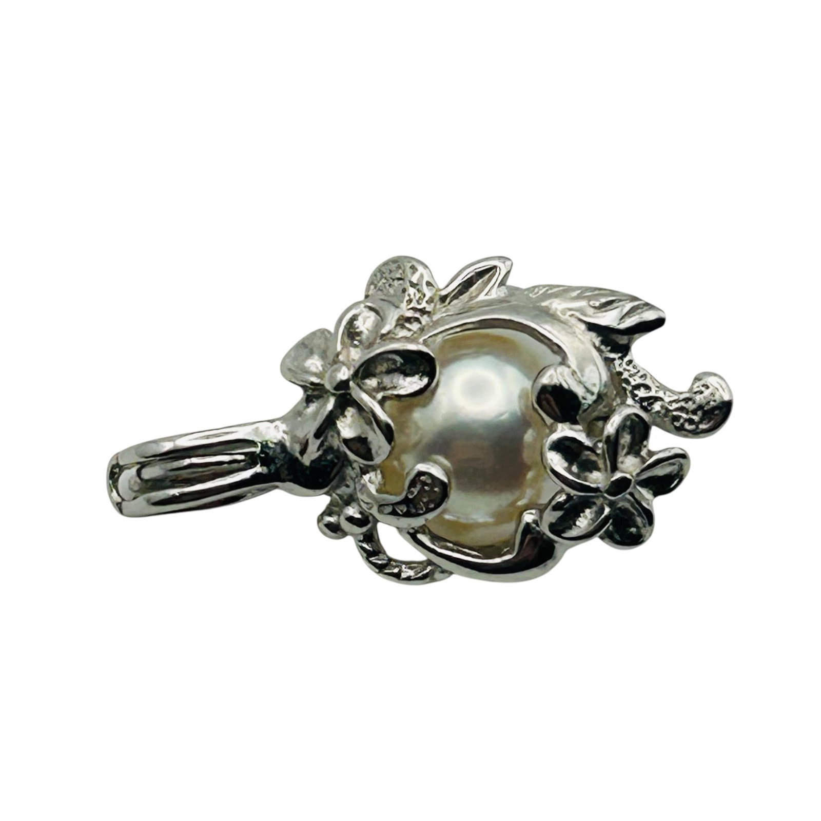 Sterling Removable Pearl Flower Pendant: Sterling removable pearl flower pendant 2.4g
