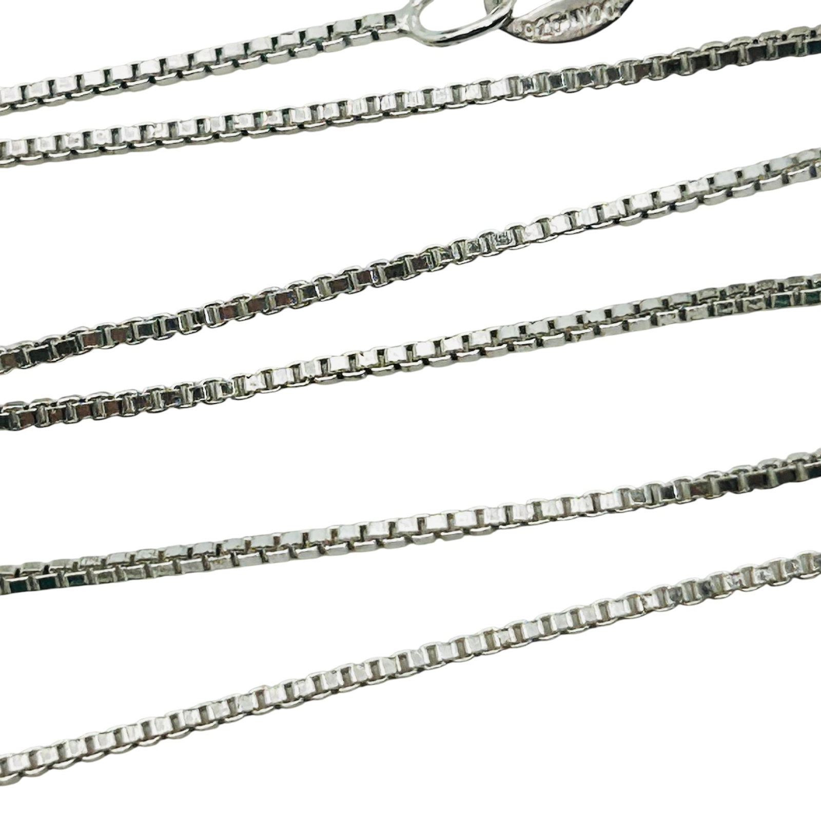 Signed Sterling Box Chain Necklace (1 of 5)