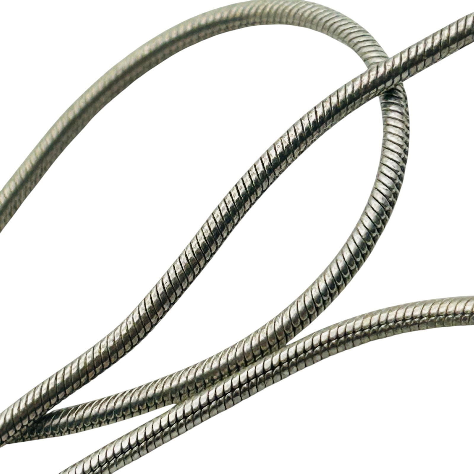 Italy Sterling Round Snake Chain Necklace: Italy sterling round snake chain necklace 7.4g
