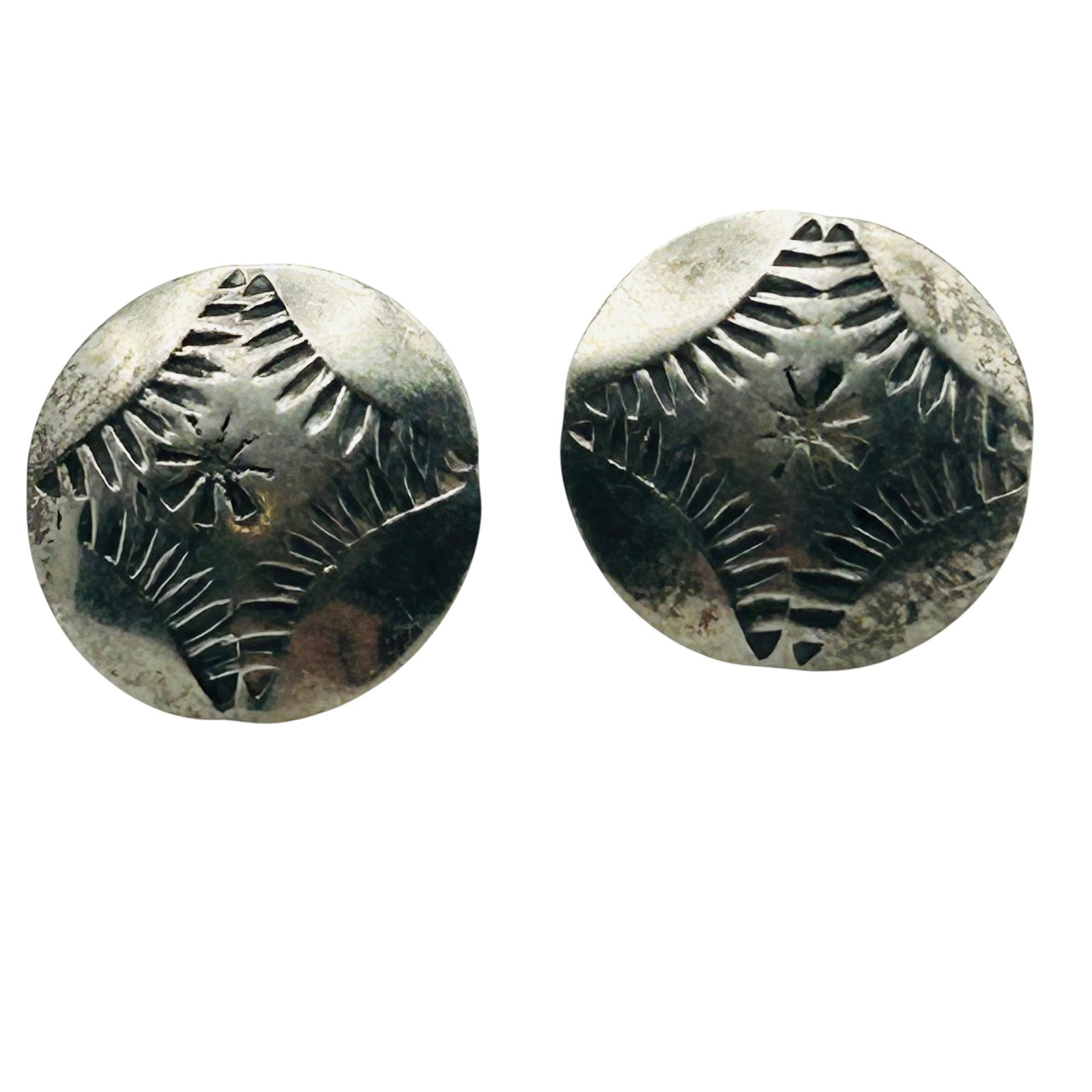 Southwest Sterling Stamped Earrings: Southwest sterling stamped earrings 1.1g