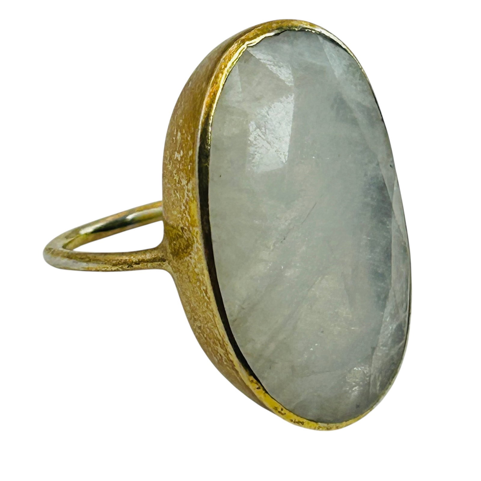 Sterling Moonstone Ring Sz 6.5: Sterling moonstone ring 6.4g Sz 6.5
