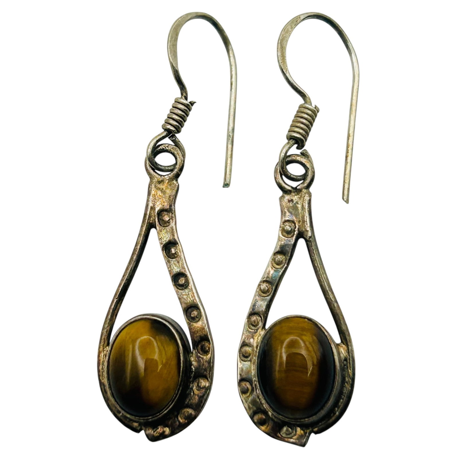 Sterling Tigers Eye Earrings (1 of 5)