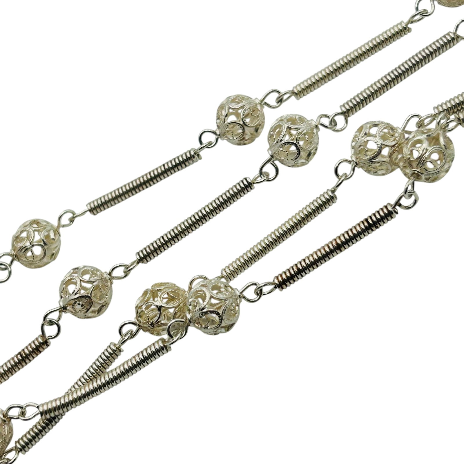 Sterling Swirl Spring Chain Necklace (1 of 5)
