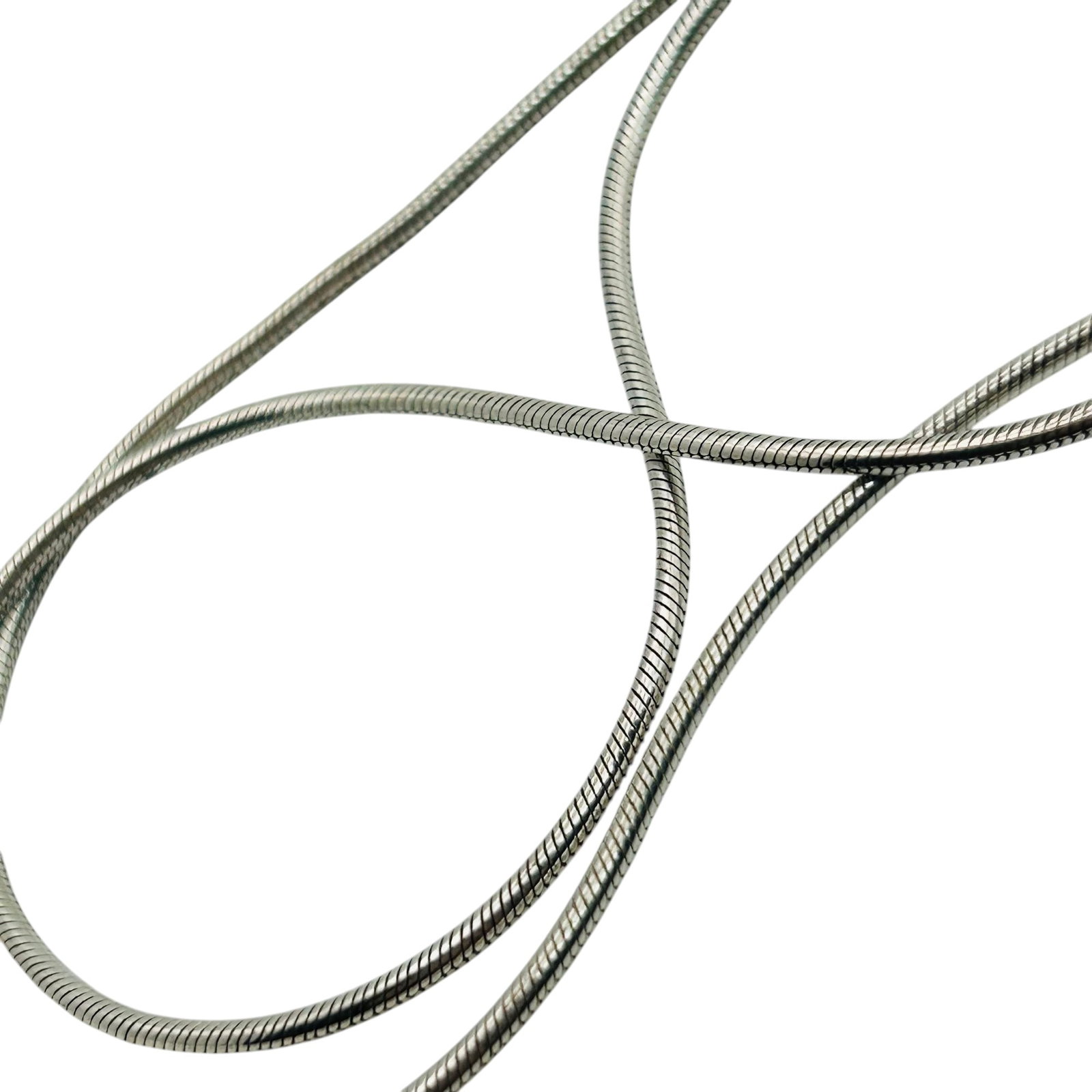 Italy Sterling Round Snake Chain Necklace: Italy sterling round snake chain necklace 8.1g