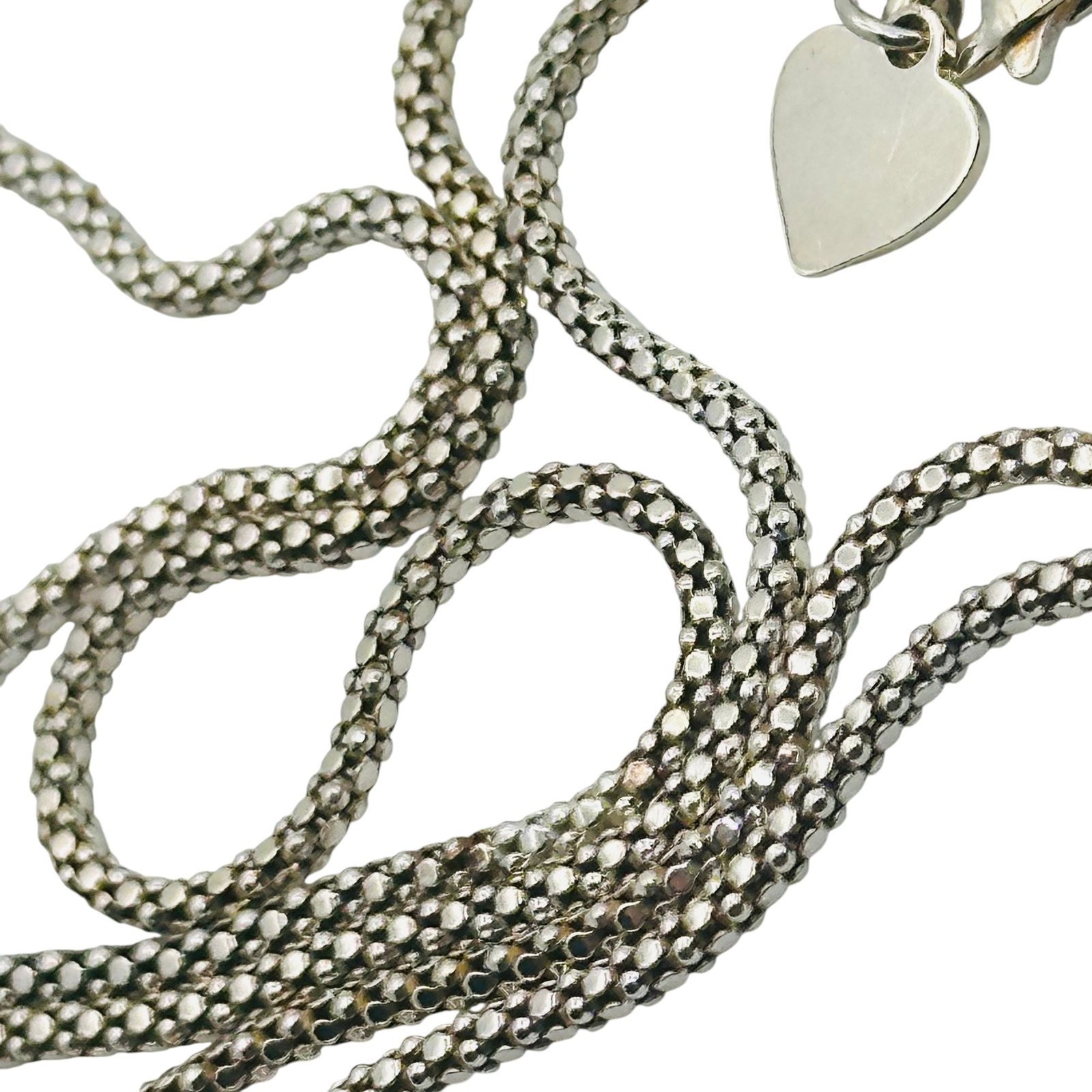 Italy Sterling Popcorn Adjustable Chain Necklace (1 of 5)