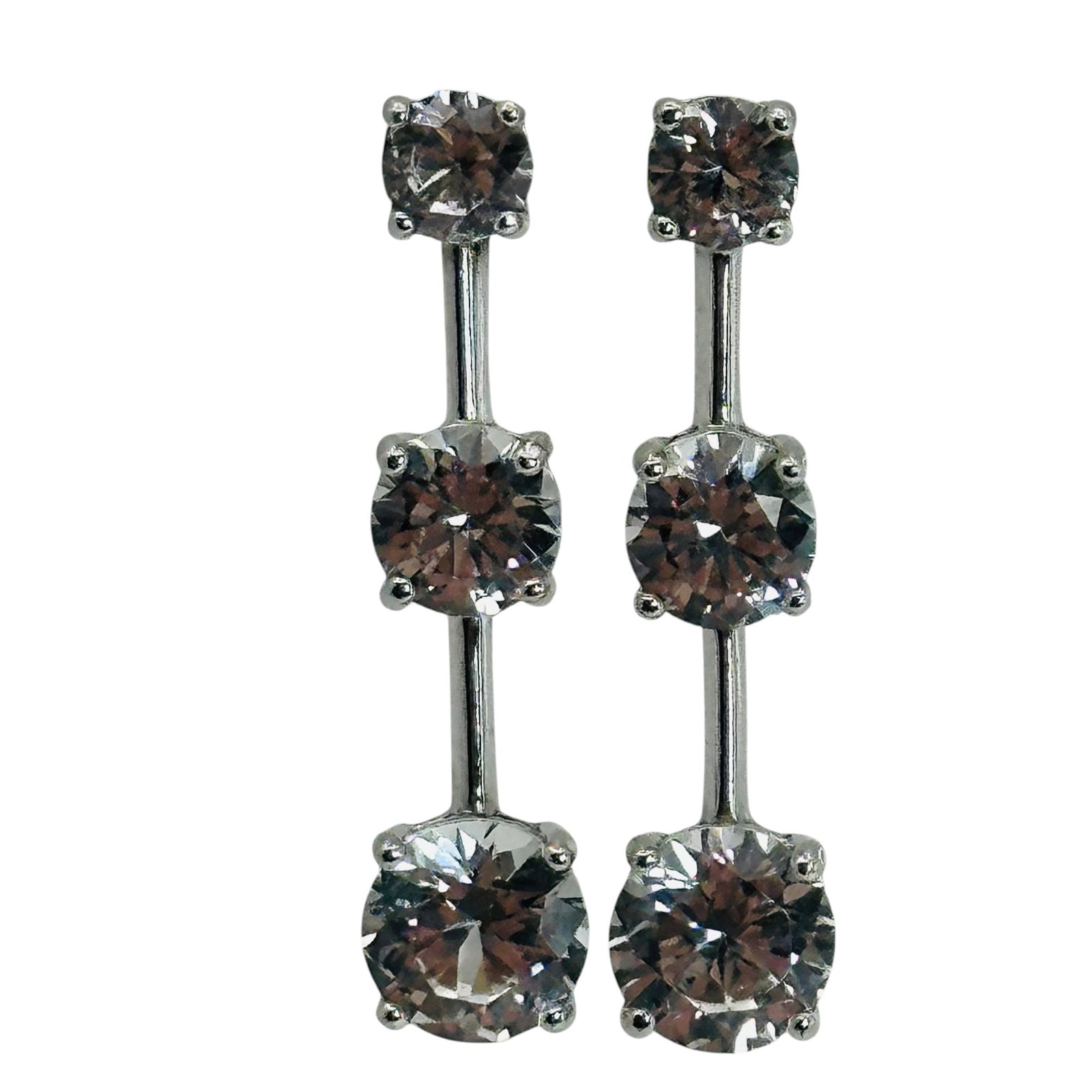 Signed Sterling Topaz Earrings: Signed PAJ Sterling topaz earrings 2.2g