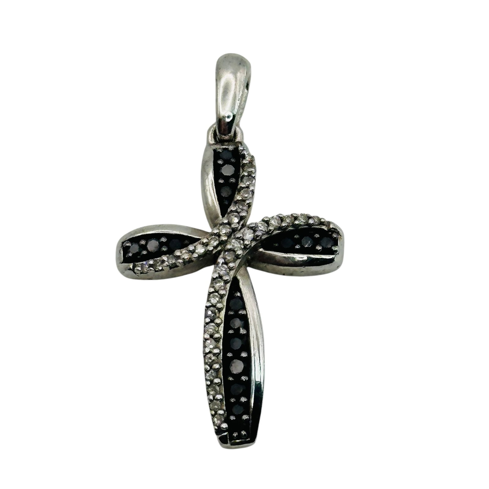 Sterling Diamond Cross Pendant (1 of 5)