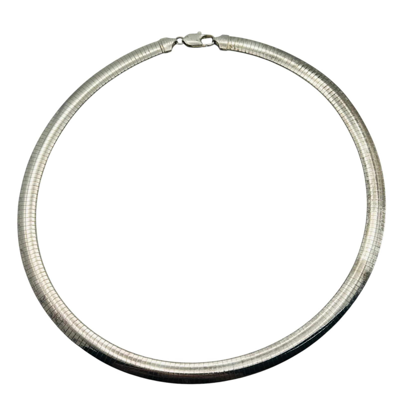 Italy Sterling Flat Snake Chain Necklace: Italy sterling flat snake chain necklace 35.6g