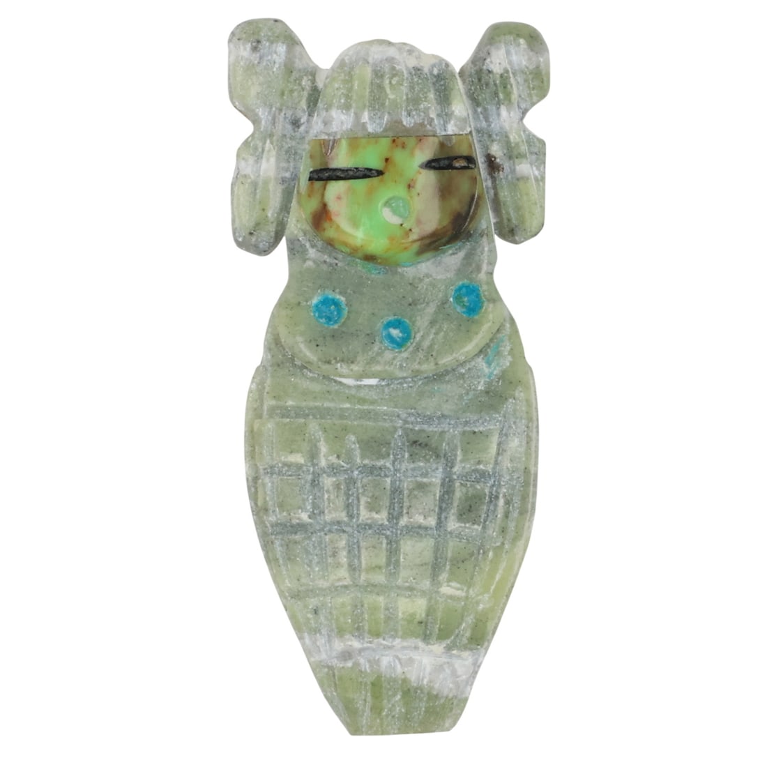 Award Winning Artist Stacey Turpen Navajo Multi-Stone Corn Maiden Fetish Carving (1 of 3)
