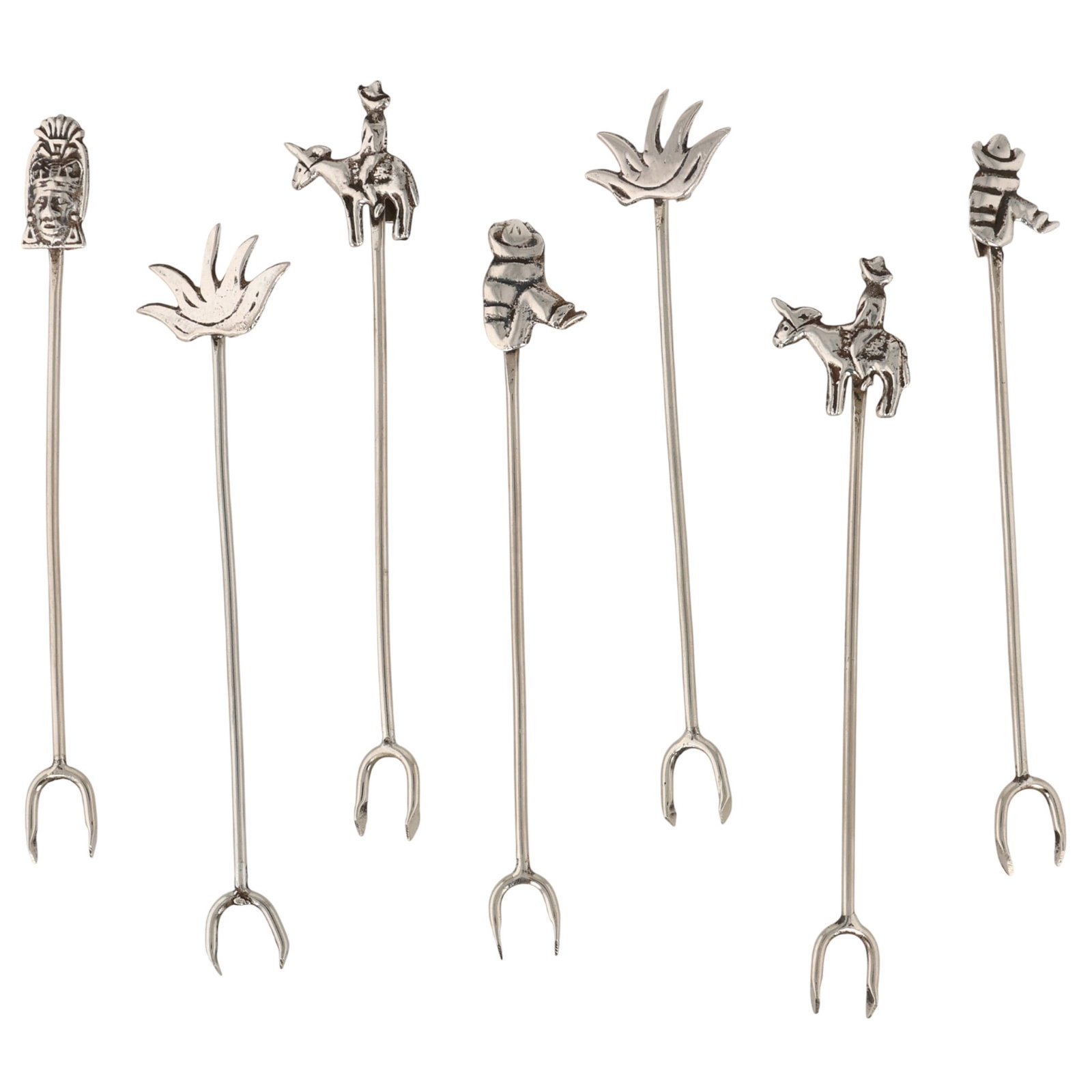 Mexico Sterling Figural Hors d'Oeuvre Picks (1 of 4)