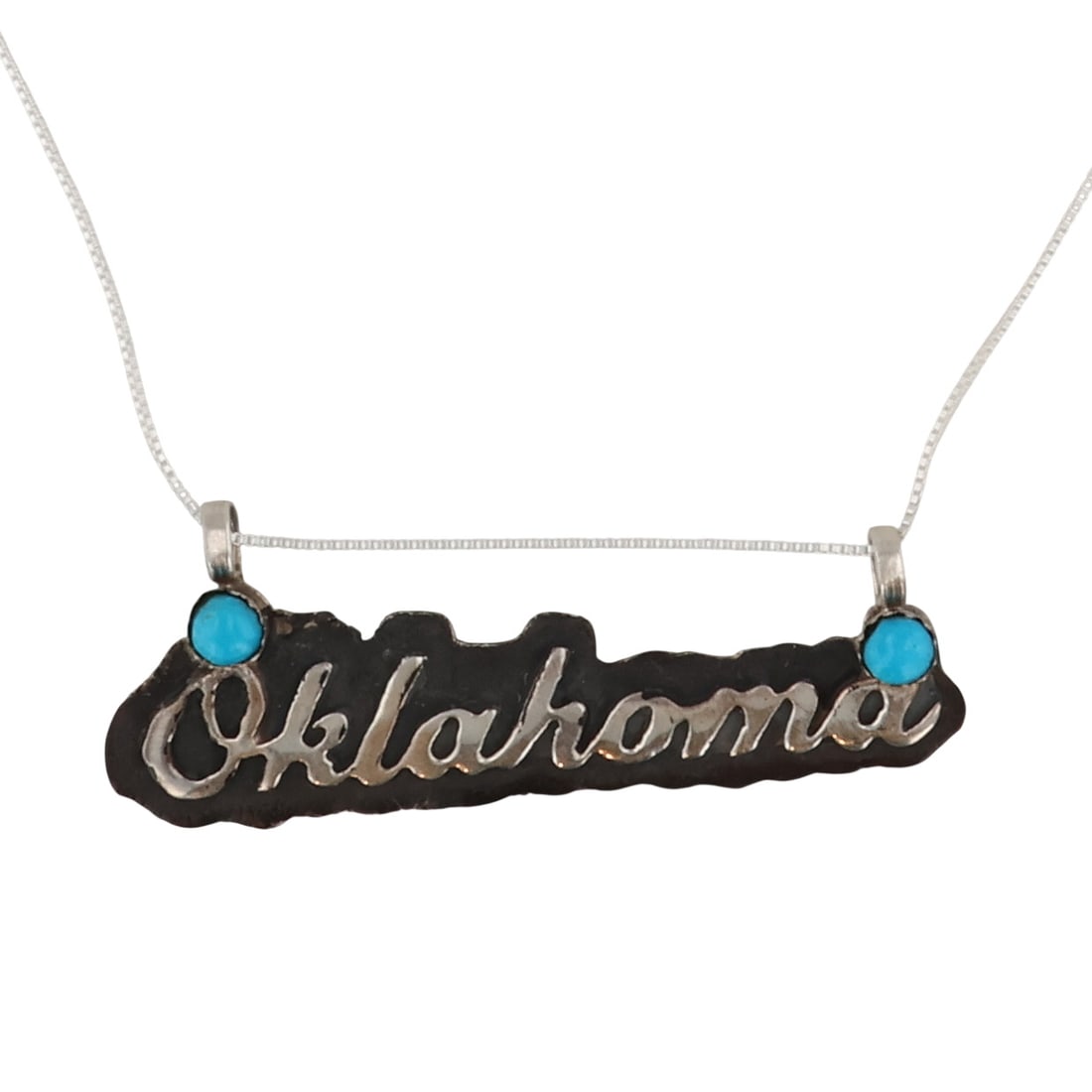 Myra Benally Navajo Sterling Kingman Turquoise Necklace (1 of 6)