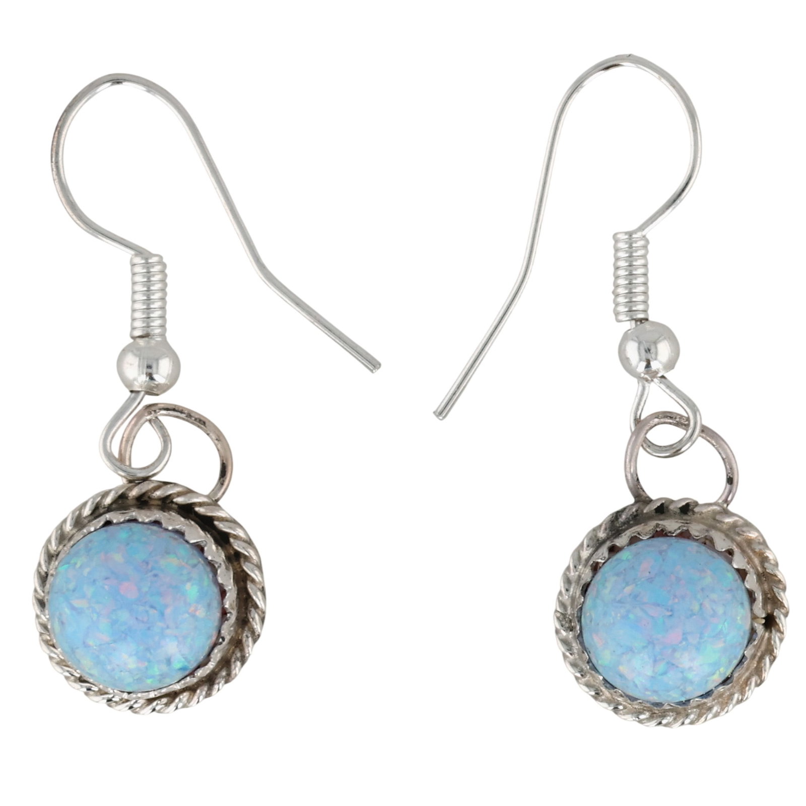 Esther White Navajo Sterling Opal Earrings: Esther White Navajo Sterling Opal Earrings / 2g / Unsigned. Artist attribution based on accompanying tag.