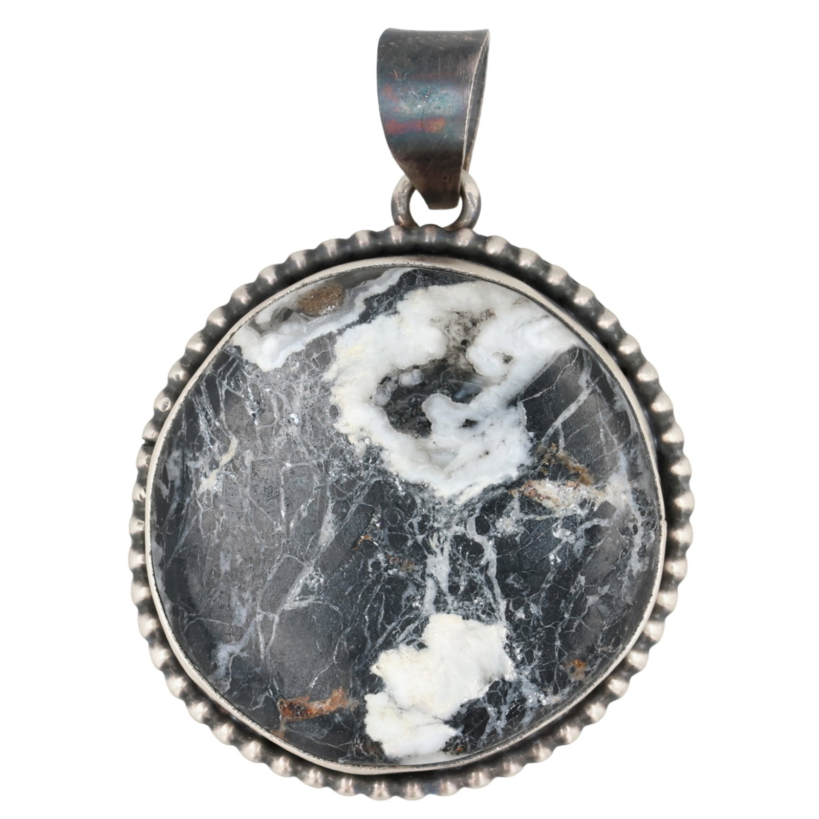 Scott Skeets Navajo Sterling White Buffalo Pendant (1 of 4)