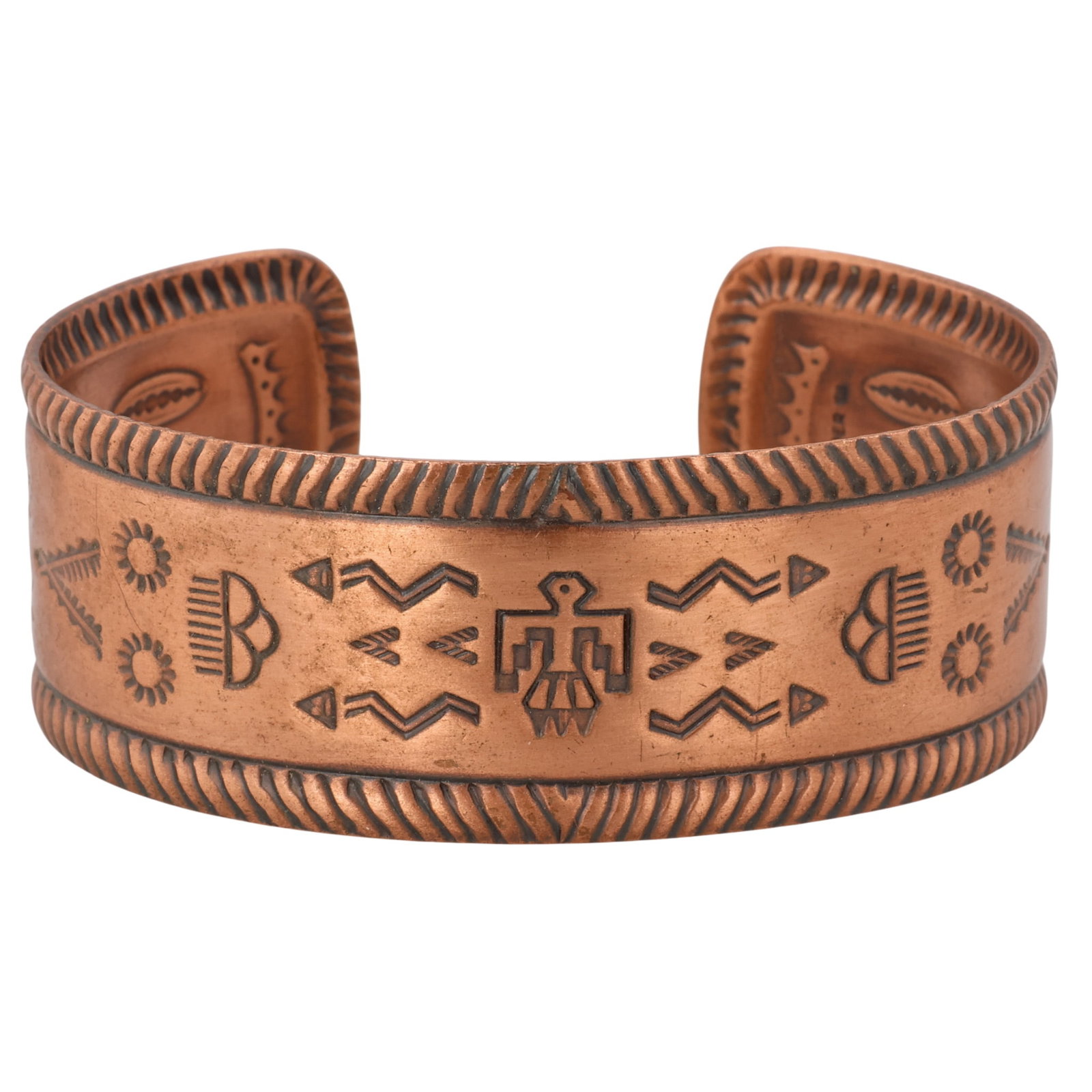 Wheeler Manufacturing Co. Copper Stamped Cuff Bracelet (1 of 7)
